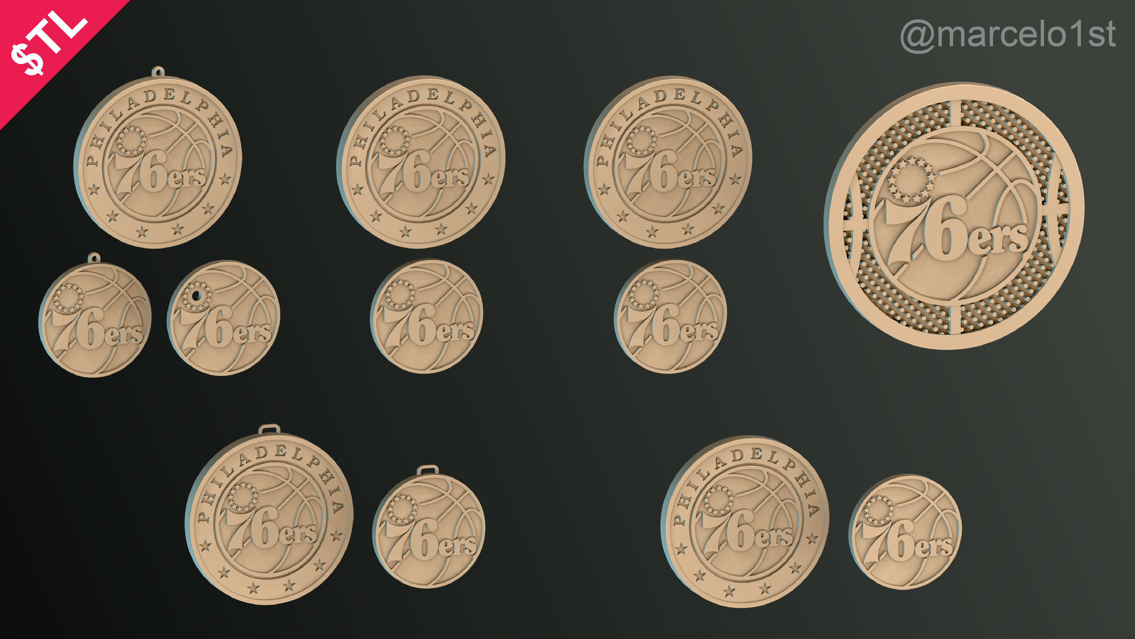 NBA ATLANTIC - Philladelphia 76ers Pack 3D print model_36