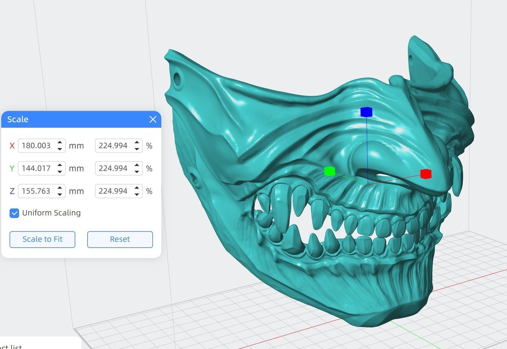 Menpo Mask 18 Half Face 3D print model_6
