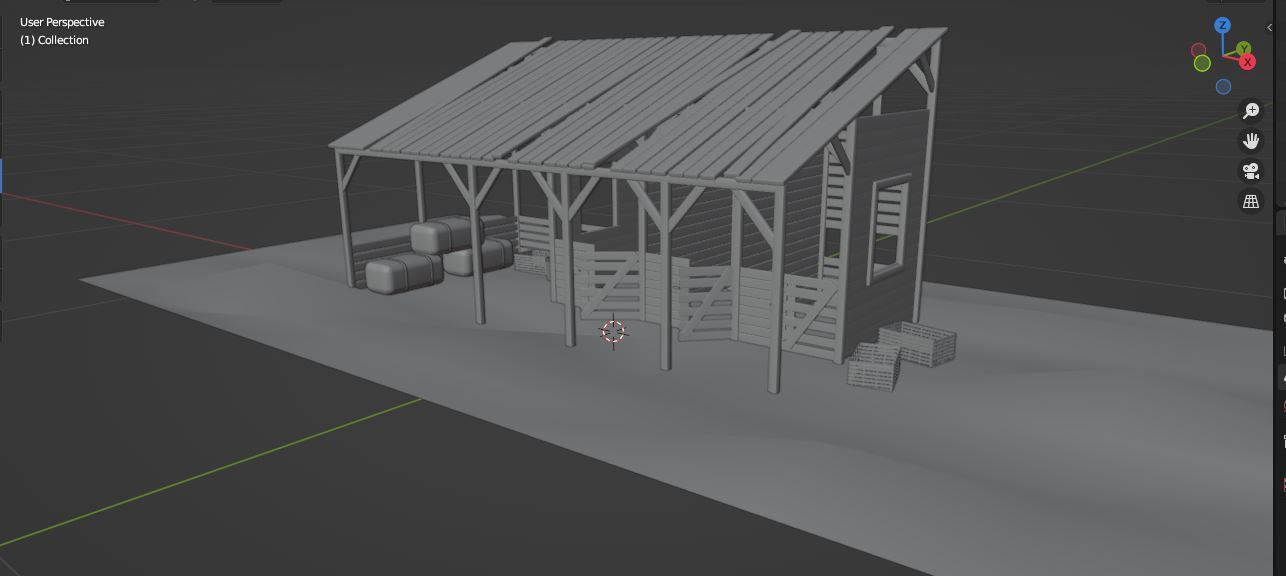 Horse stable 3D model_13