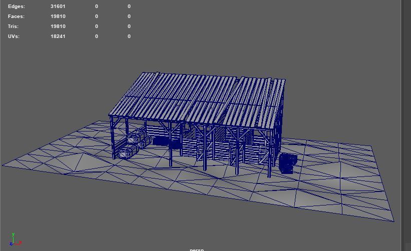 Horse stable 3D model_11