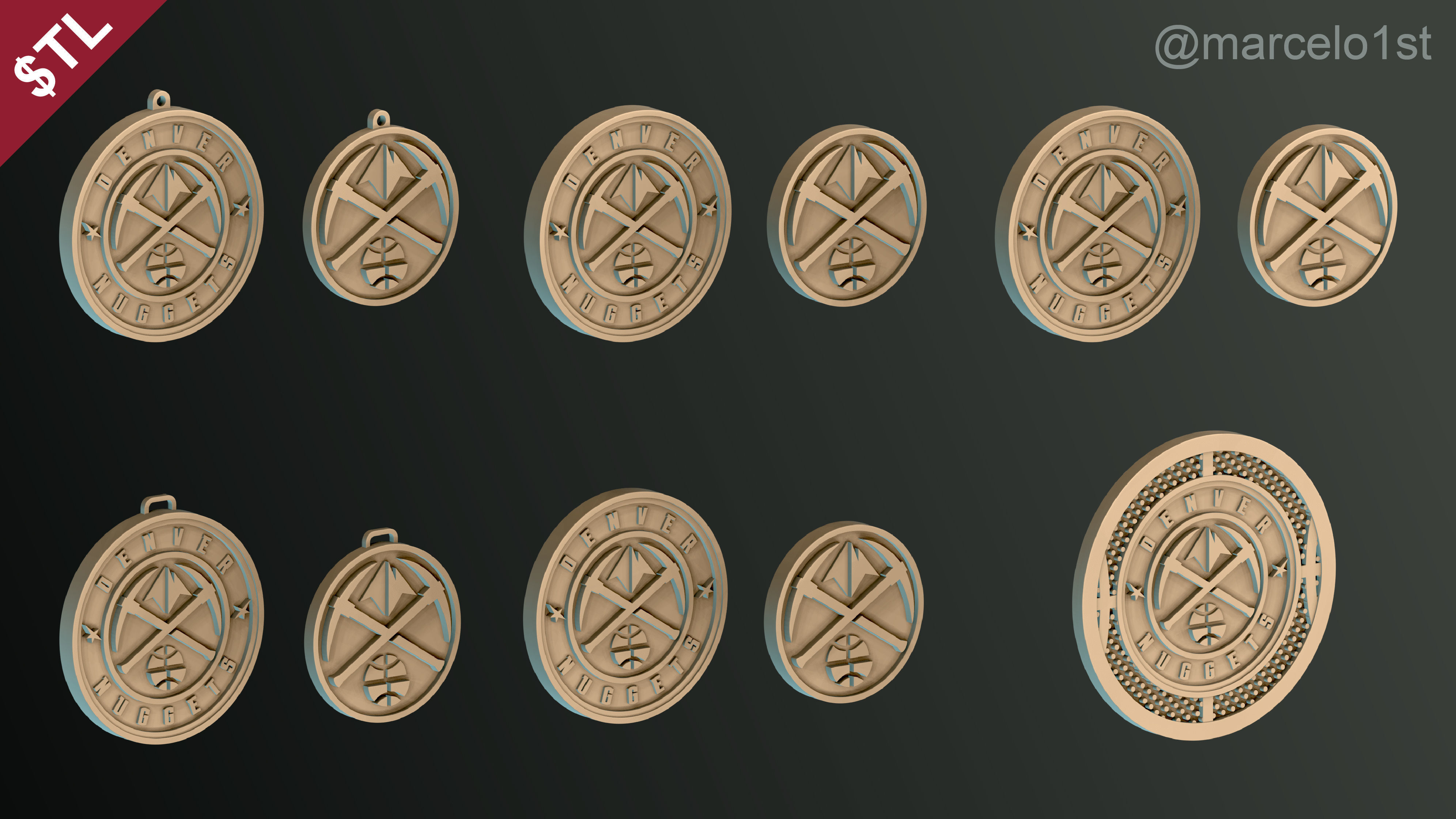 NBA NORTHWEST -  Denver Nuggets Pack 3D print model_34