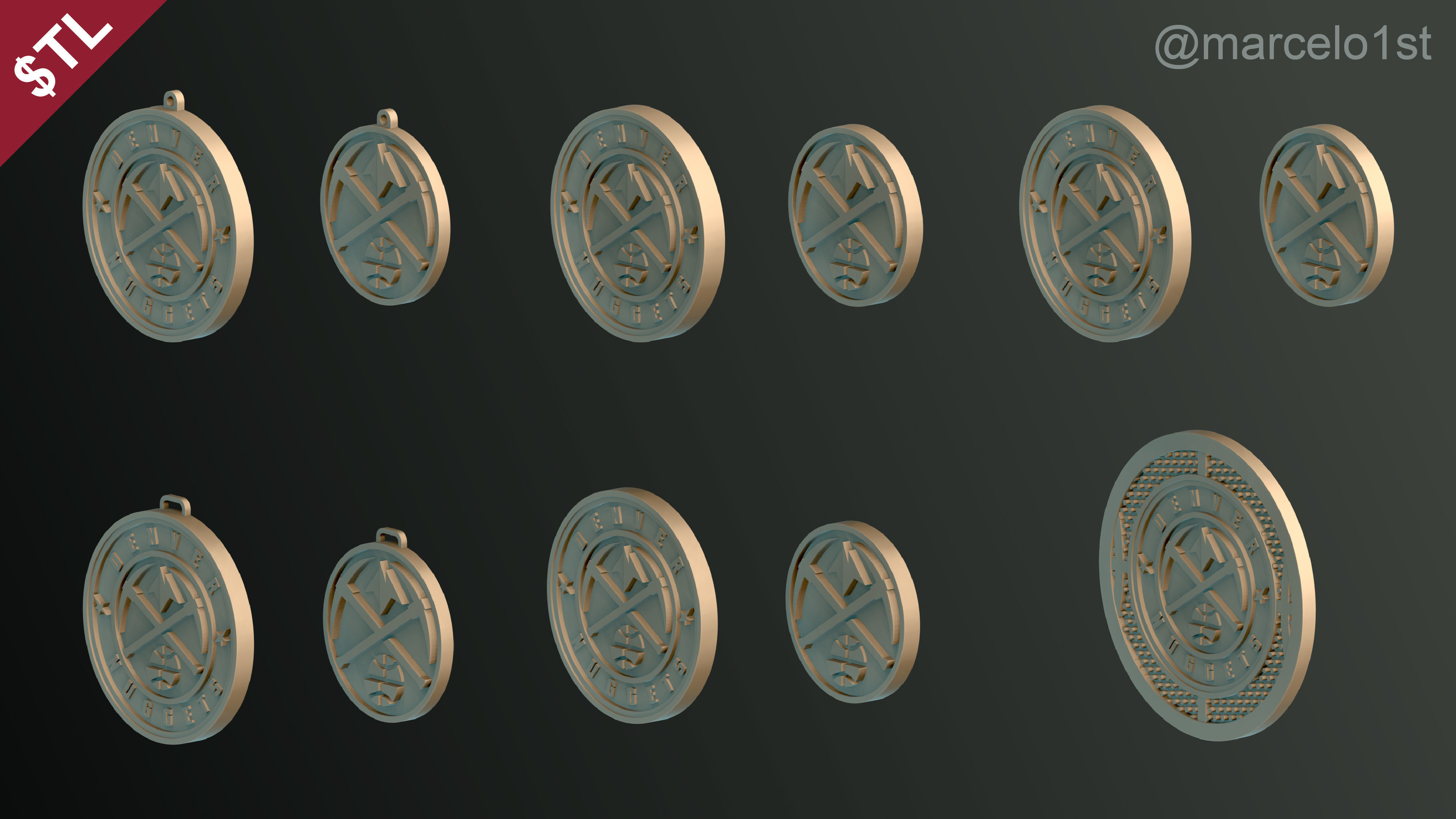 NBA NORTHWEST -  Denver Nuggets Pack 3D print model_12