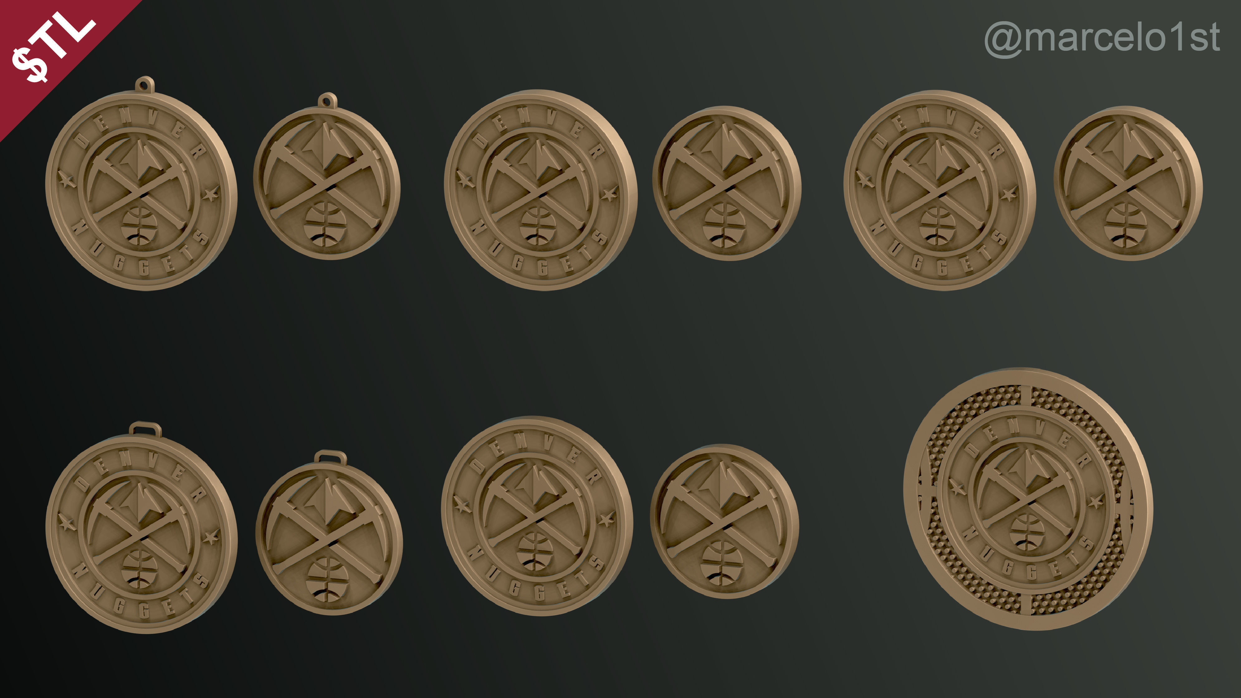 NBA NORTHWEST -  Denver Nuggets Pack 3D print model_9