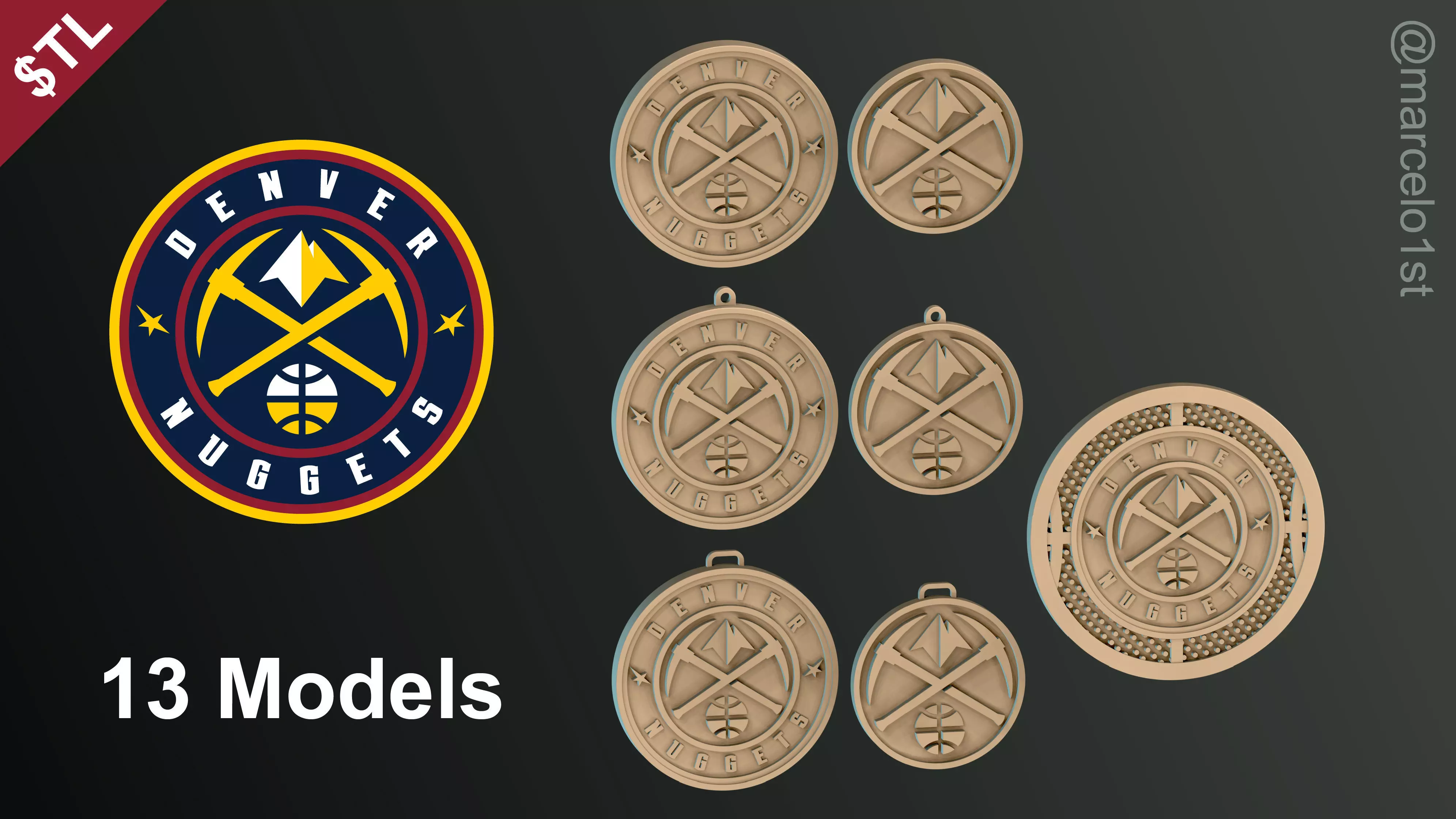 NBA NORTHWEST -  Denver Nuggets Pack 3D print model_0