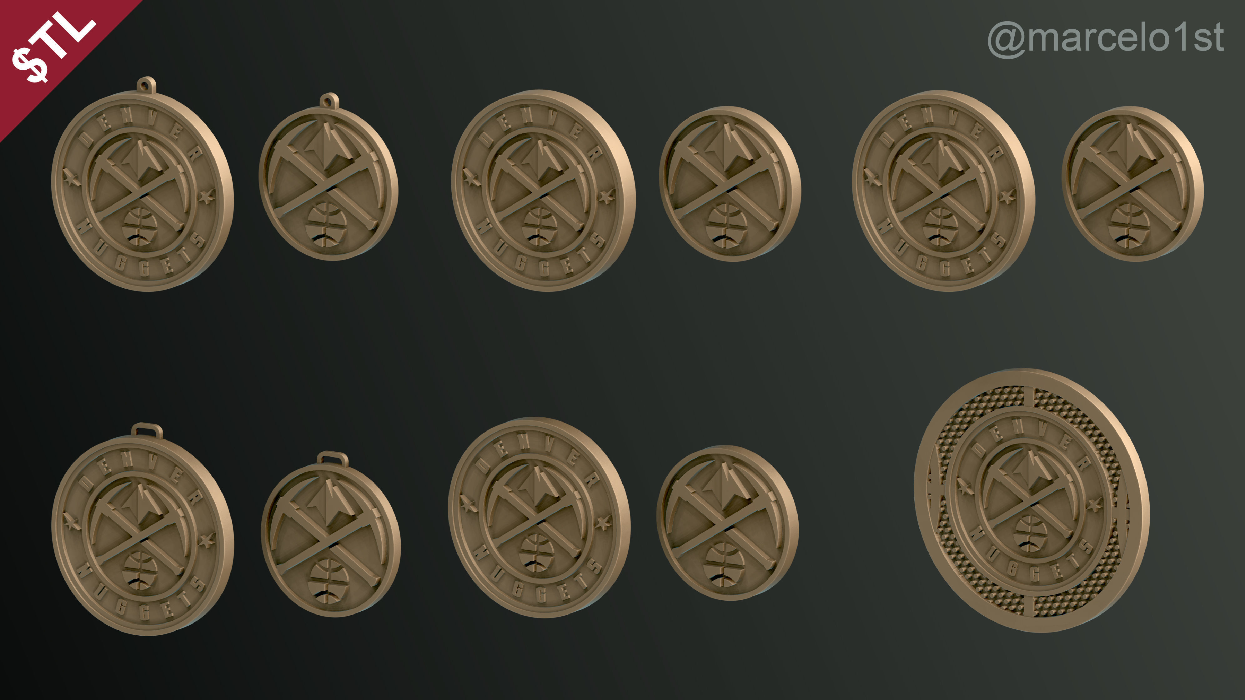 NBA NORTHWEST -  Denver Nuggets Pack 3D print model_10