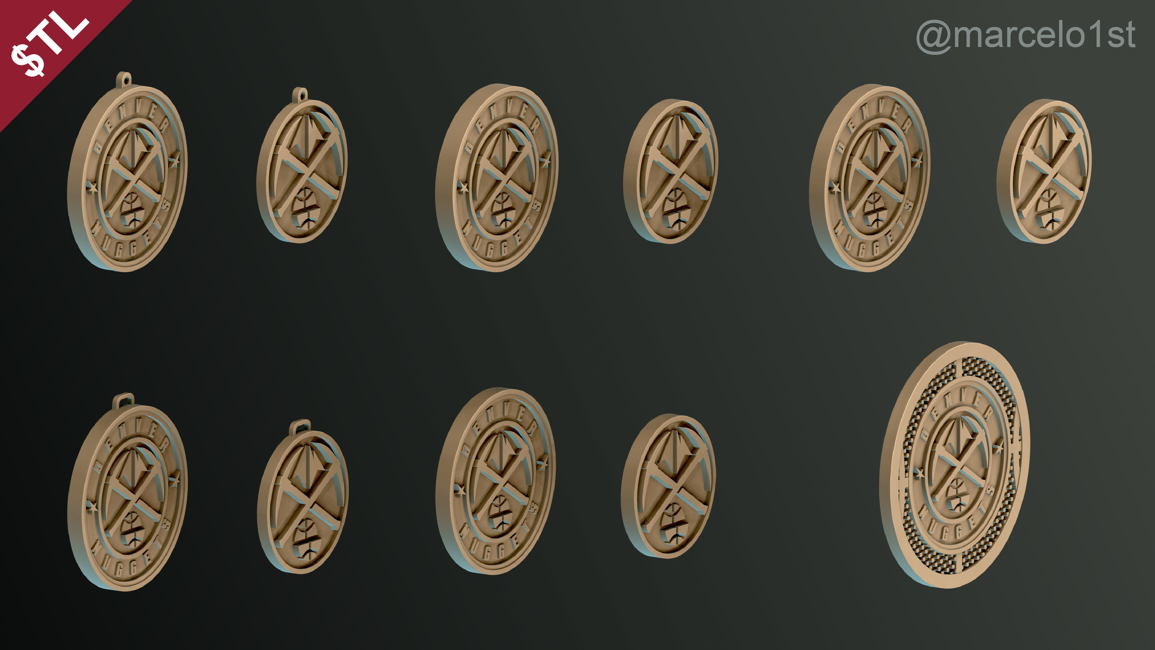 NBA NORTHWEST -  Denver Nuggets Pack 3D print model_32