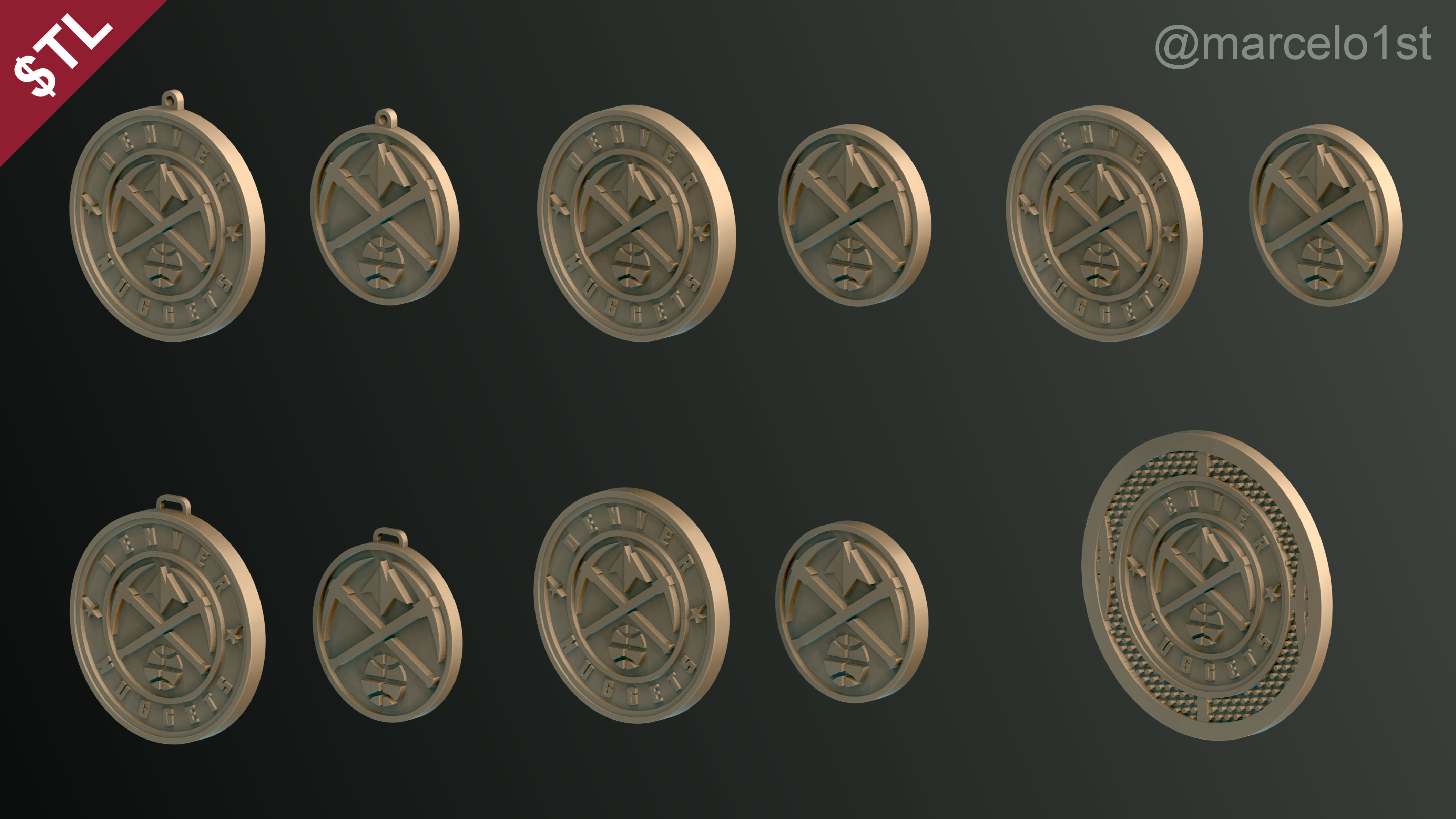 NBA NORTHWEST -  Denver Nuggets Pack 3D print model_11