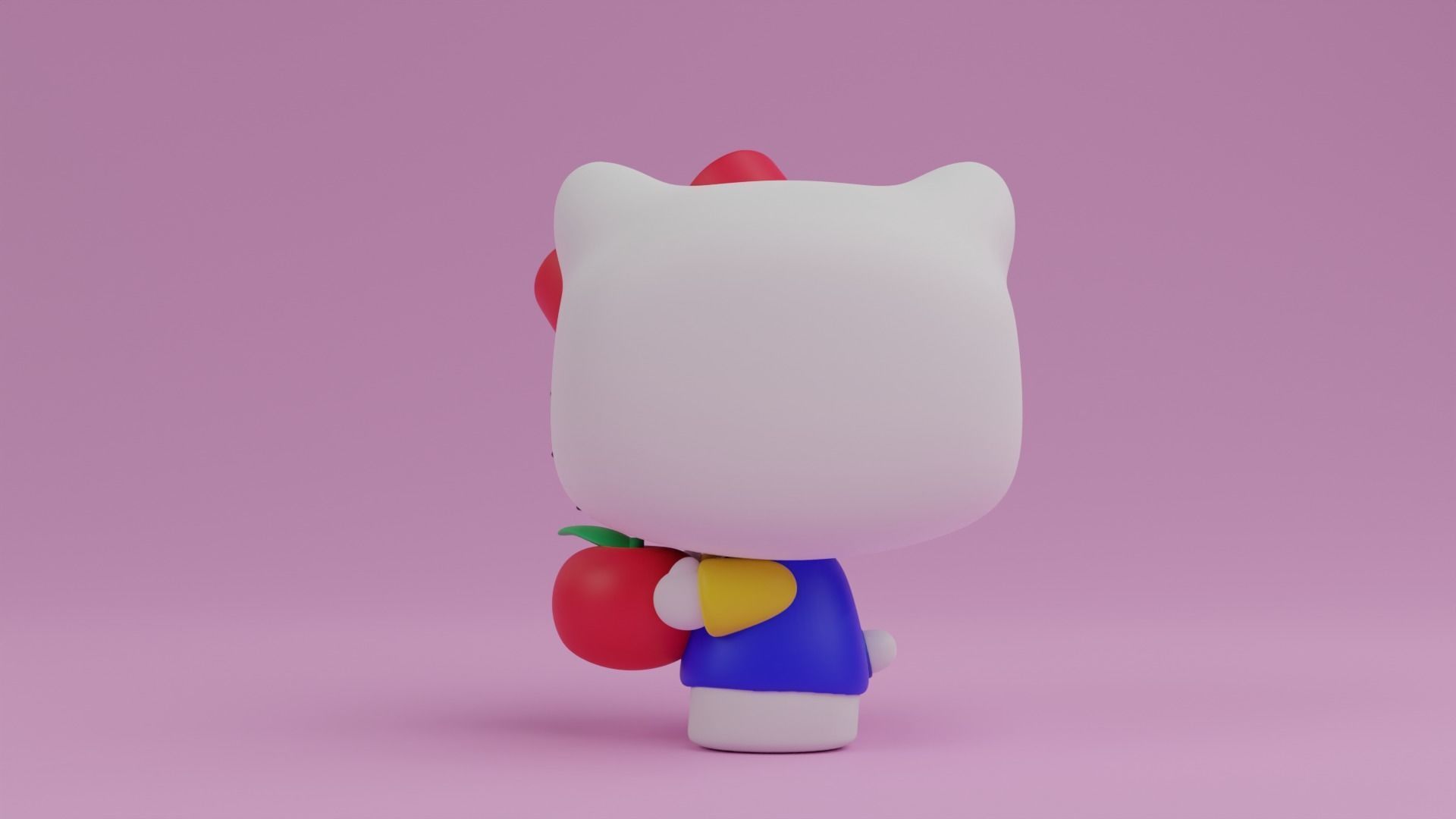 Hello kitty with an apple funko pop 3D print model_9