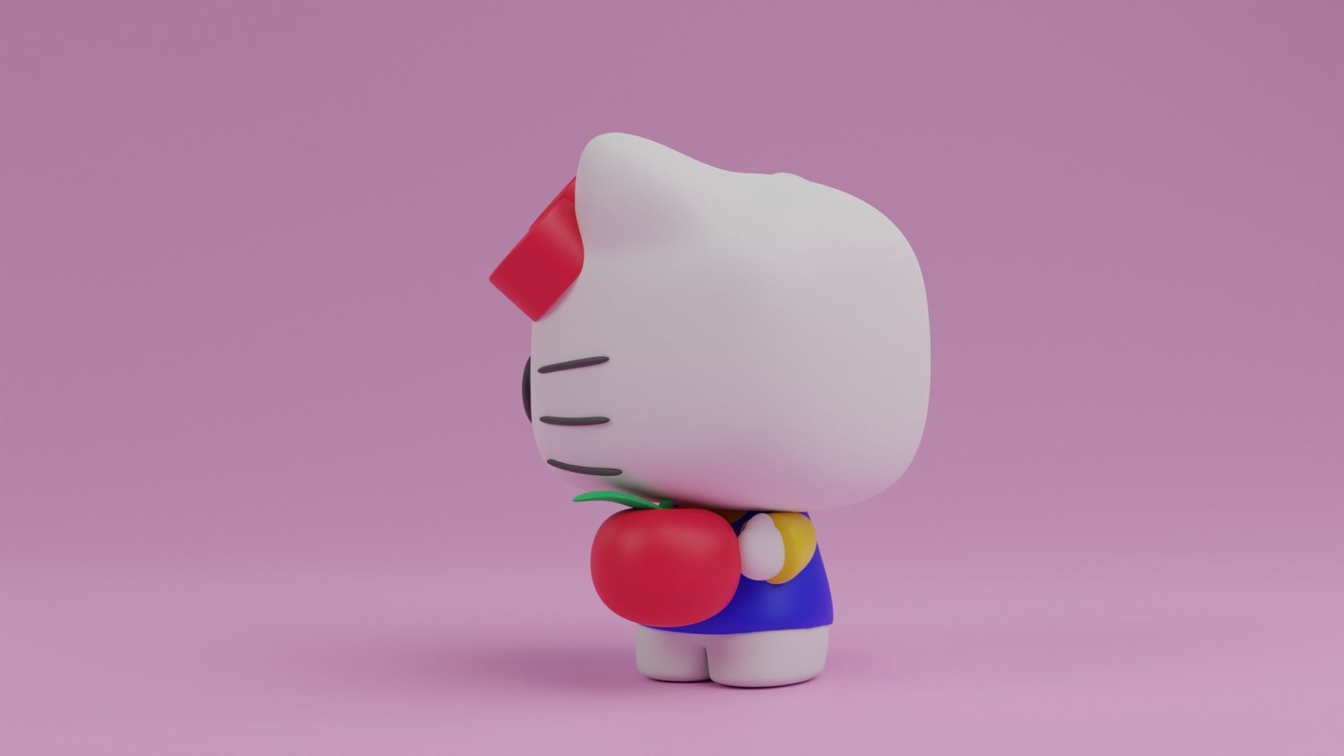 Hello kitty with an apple funko pop 3D print model_11