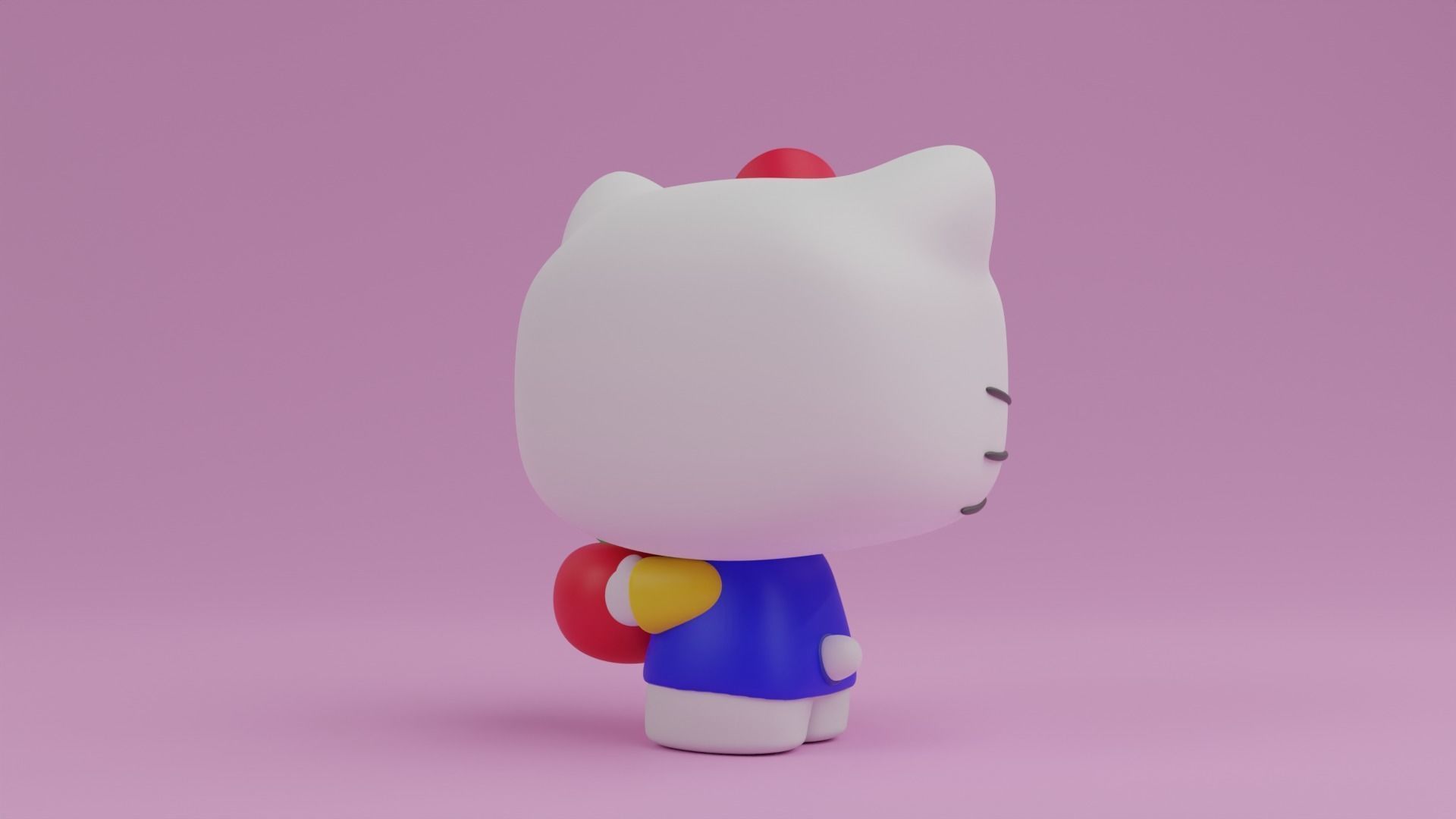 Hello kitty with an apple funko pop 3D print model_8