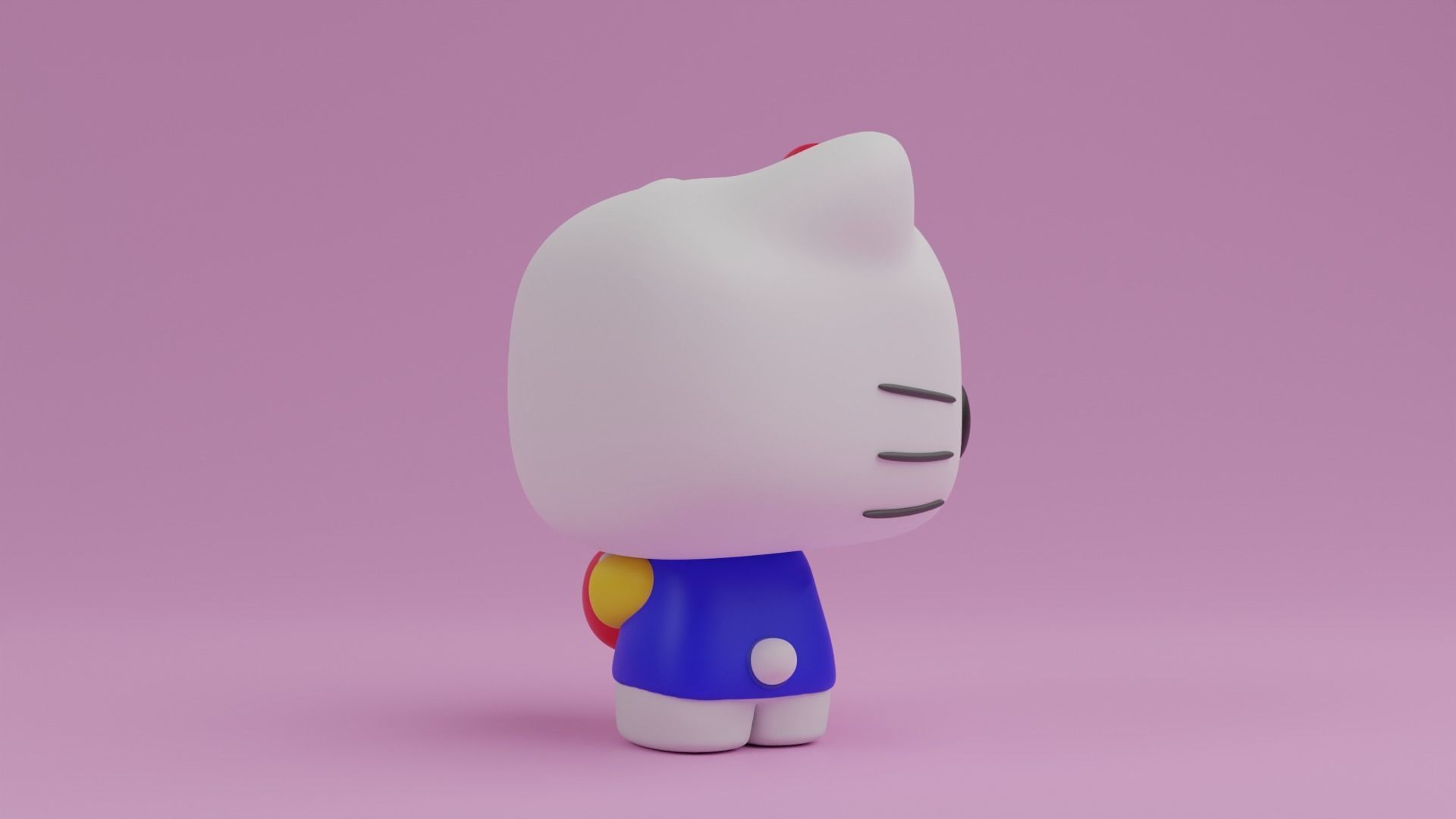 Hello kitty with an apple funko pop 3D print model_7