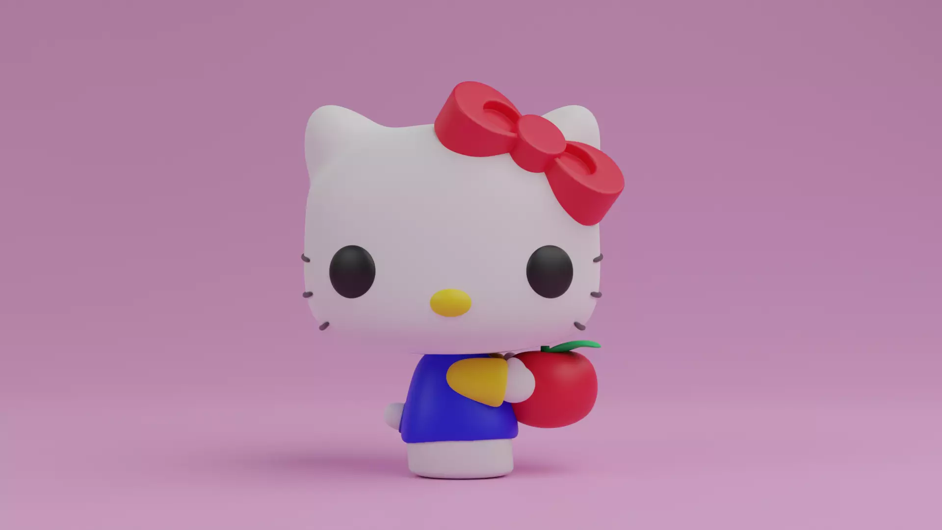 Hello kitty with an apple funko pop 3D print model_0