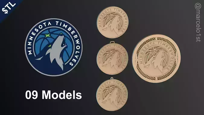 NBA NORTHWEST - Minnesota Timberwolves Pack 3D print model