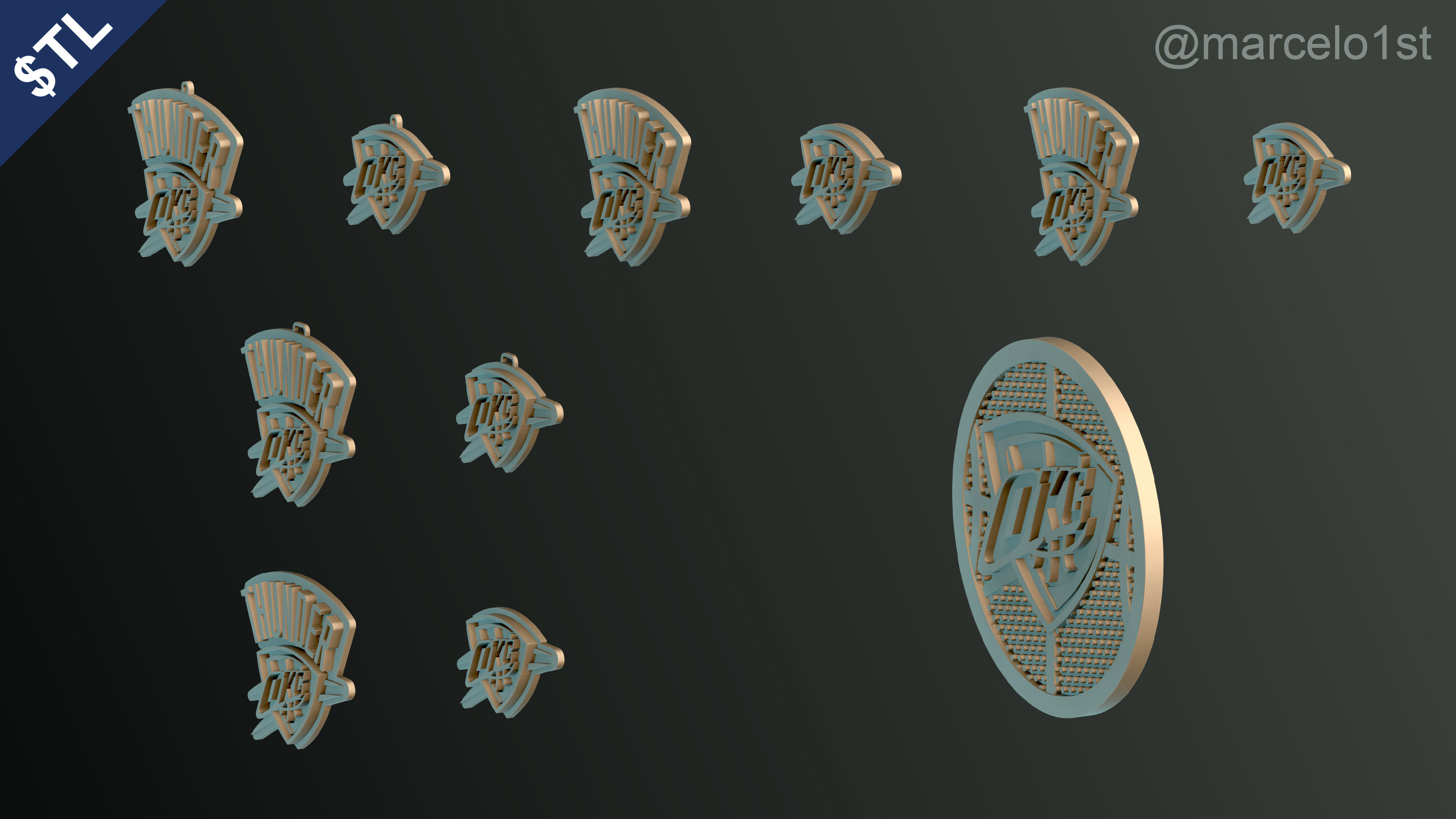 NBA NORTHWEST - Oklahoma City Thunder Pack 3D print model_13