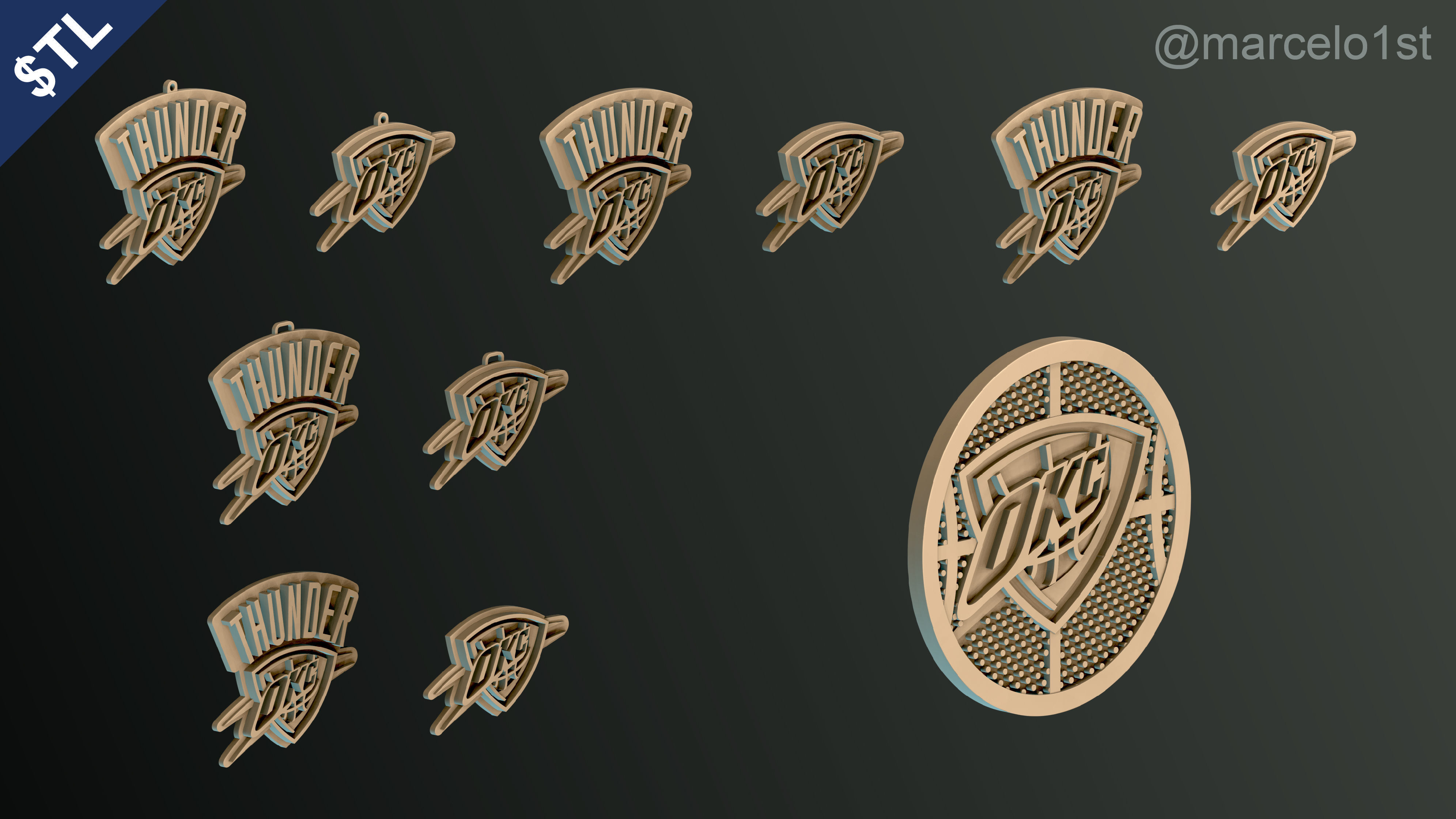 NBA NORTHWEST - Oklahoma City Thunder Pack 3D print model_33