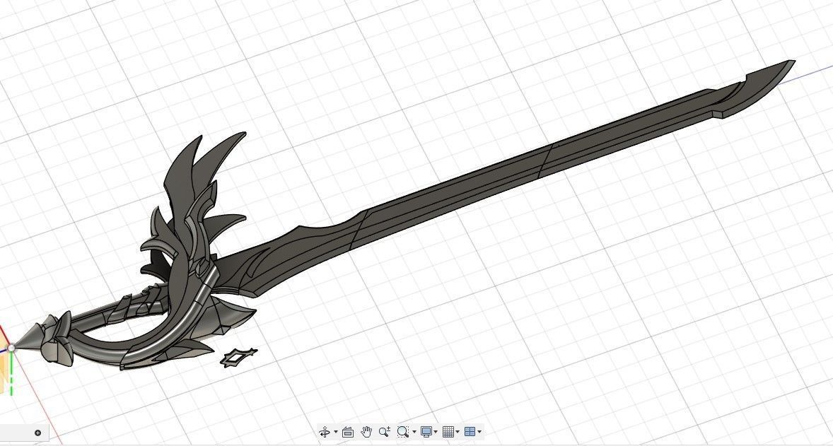 Aquila Favonia Longsword Genshin Cosplay  3D print model_3