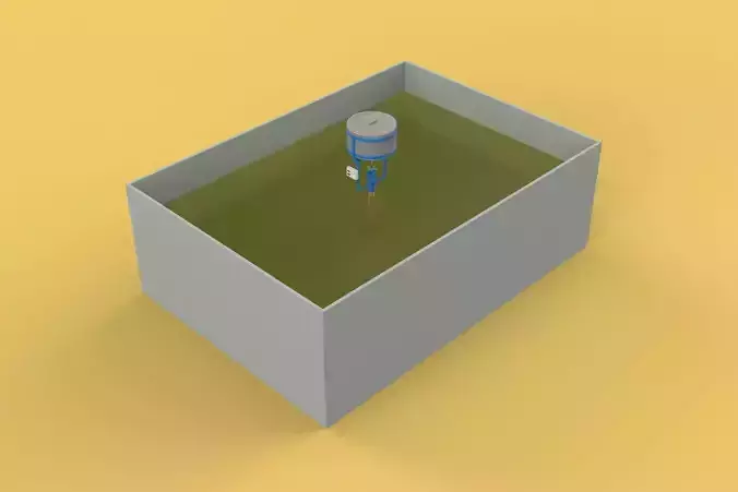 FISH FEEDER CENTRIFUGAL SPREADER ROTARY AUTOMATIC 3D model