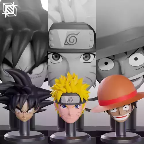 SHONEN PACK - CUSTOM HEAD - 3D print model