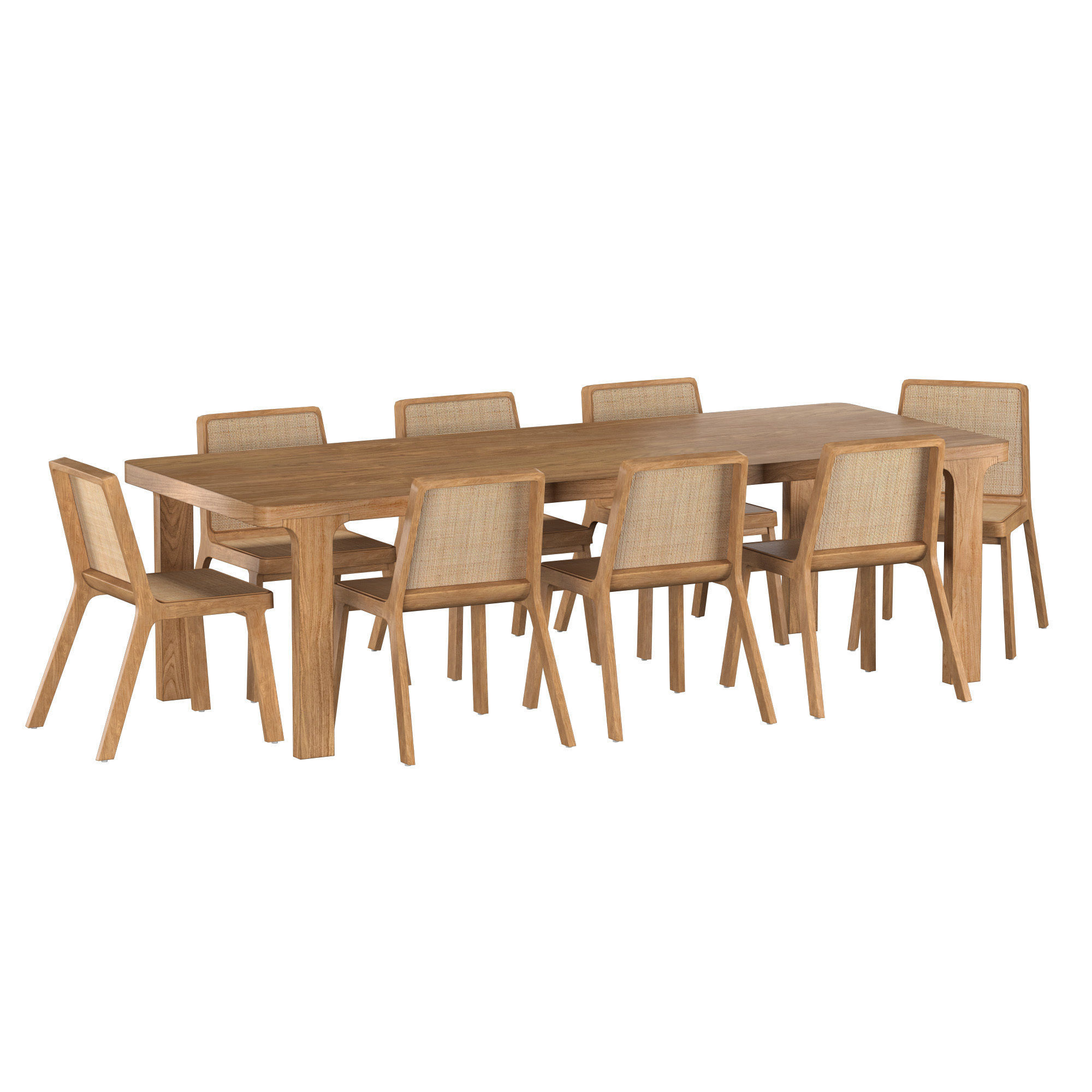 SANTIAGO RECTANGULAR DINING SET 3D model_1