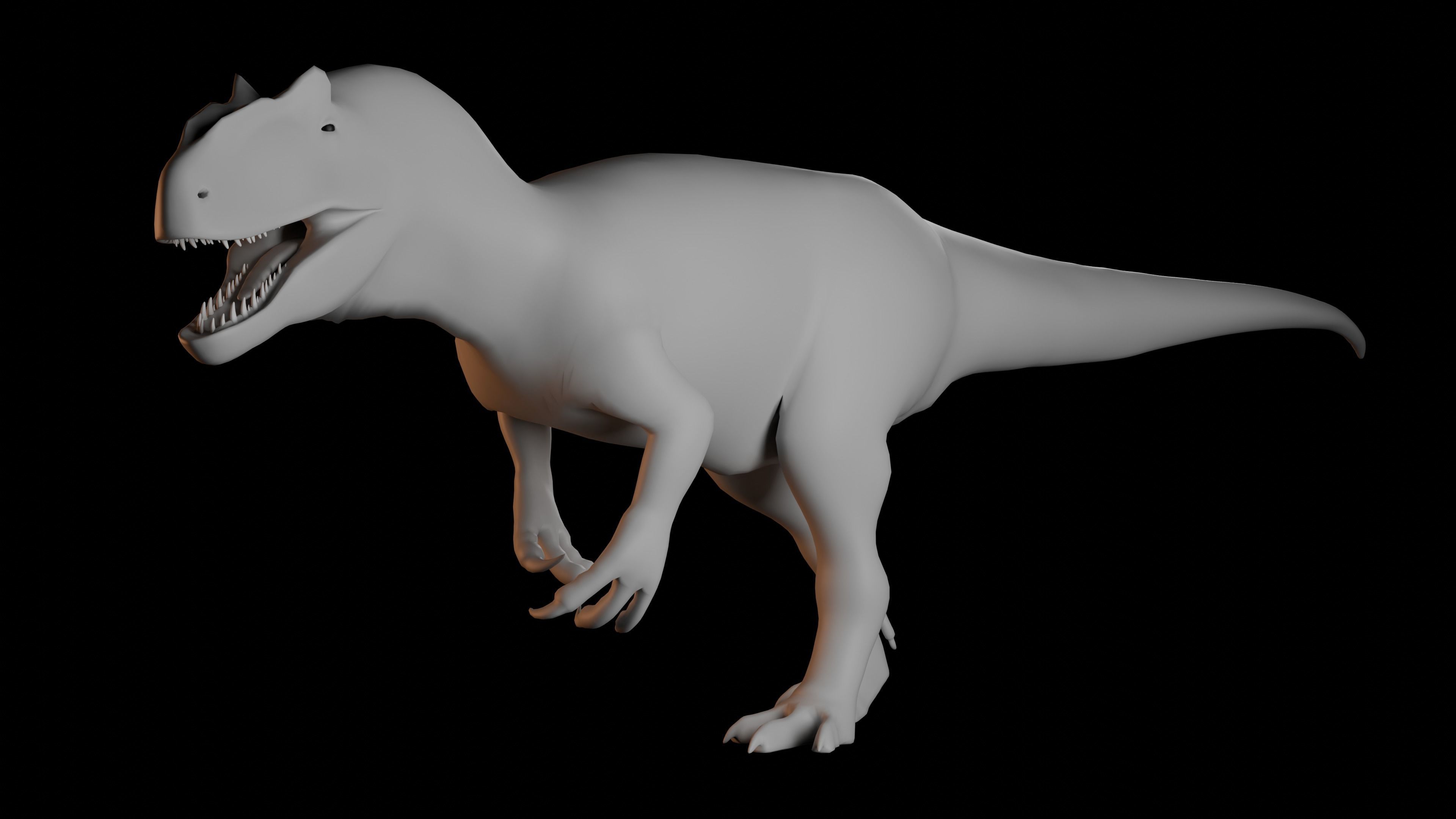 Allosaurus fragilis 2024 Version Low-poly 3D model_8