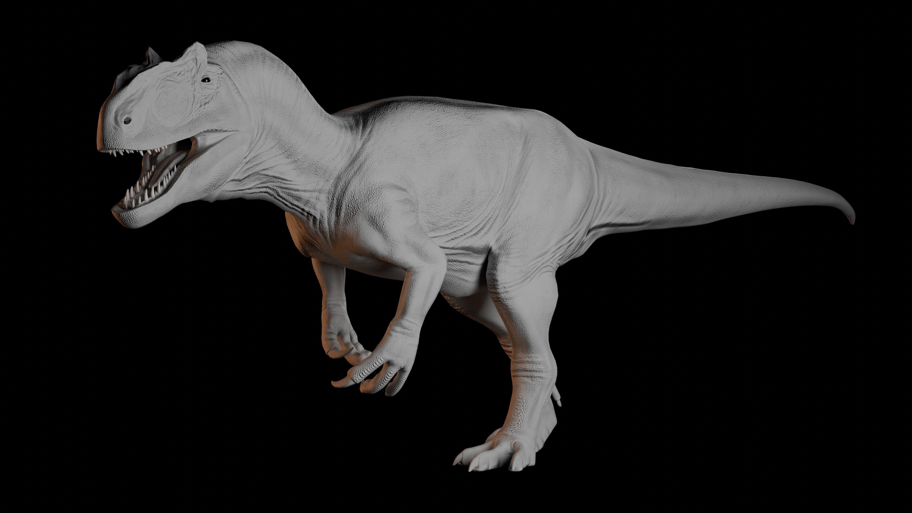 Allosaurus fragilis 2024 Version Low-poly 3D model_7