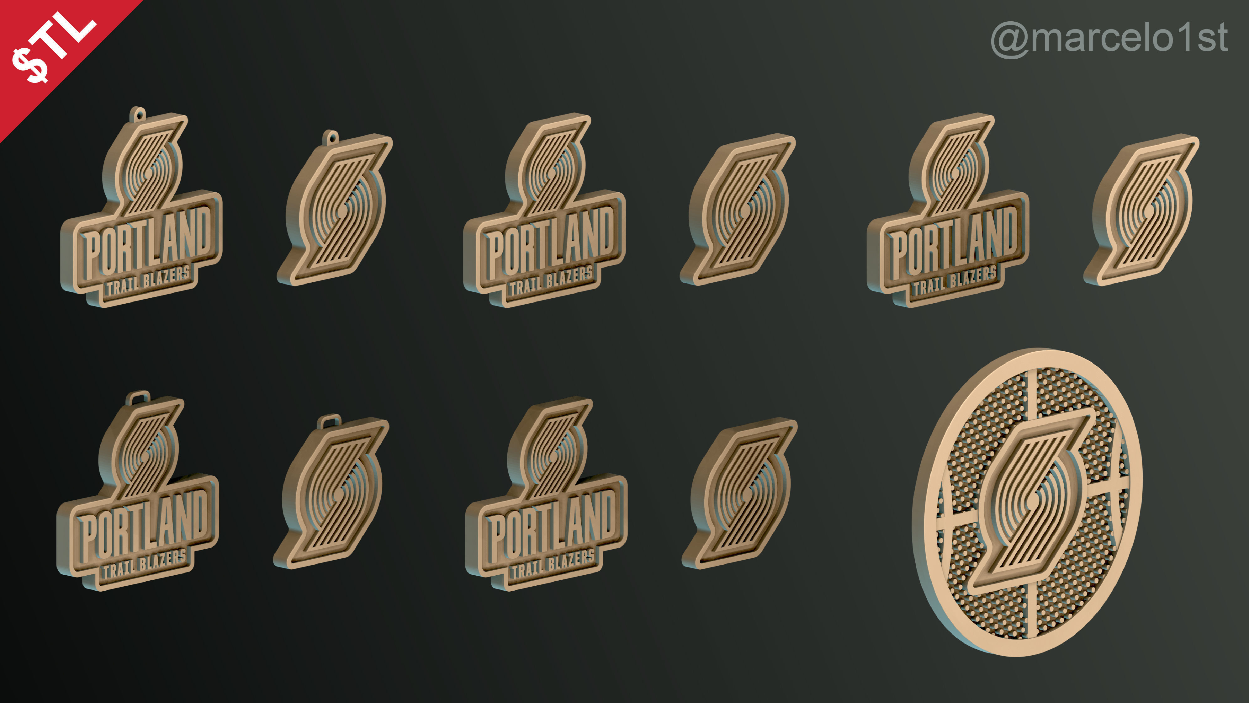 NBA NORTHWEST - Portland Trail Blazers Pack 3D print model_33