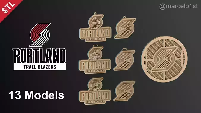 NBA NORTHWEST - Portland Trail Blazers Pack 3D print model