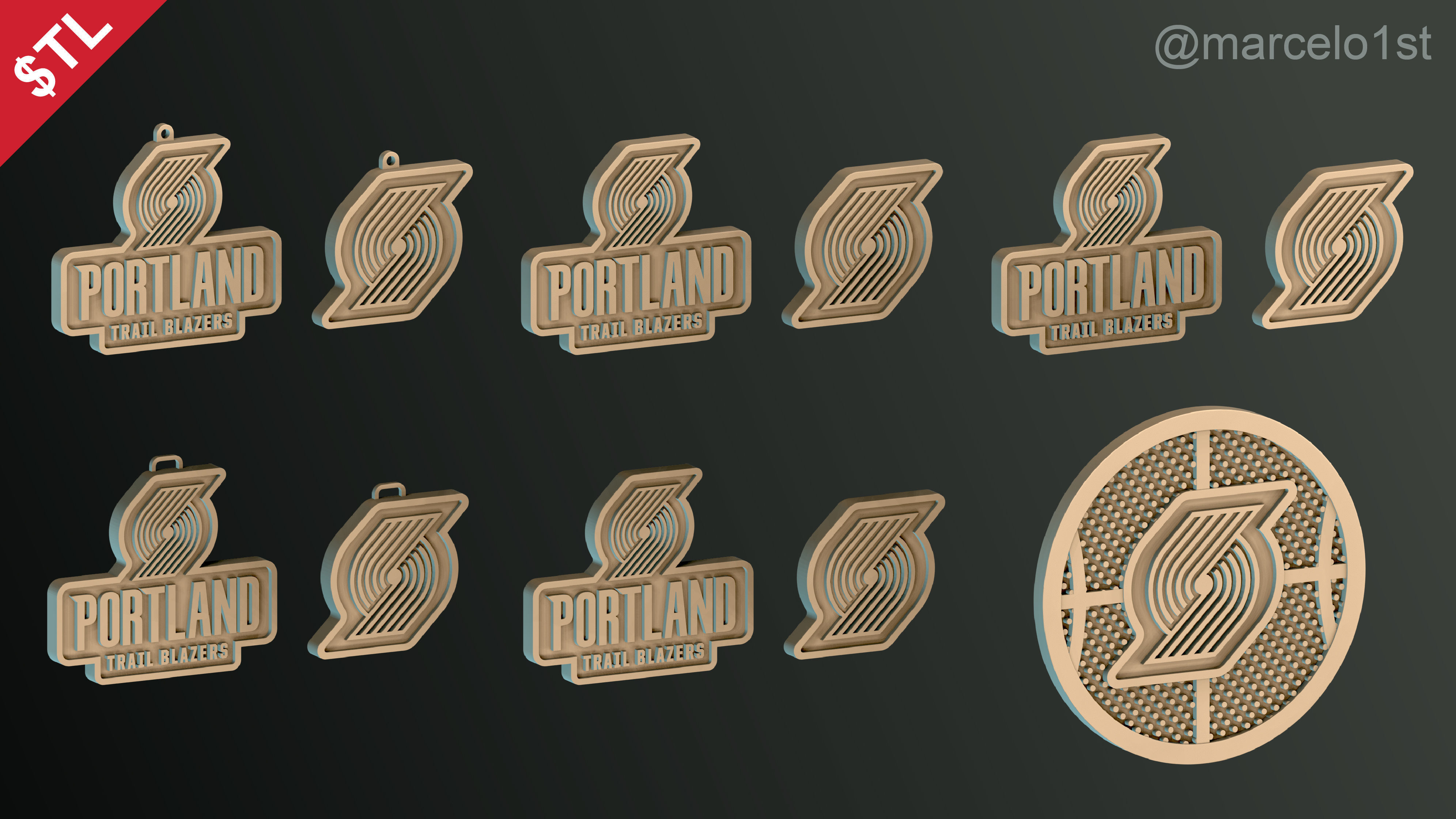 NBA NORTHWEST - Portland Trail Blazers Pack 3D print model_35
