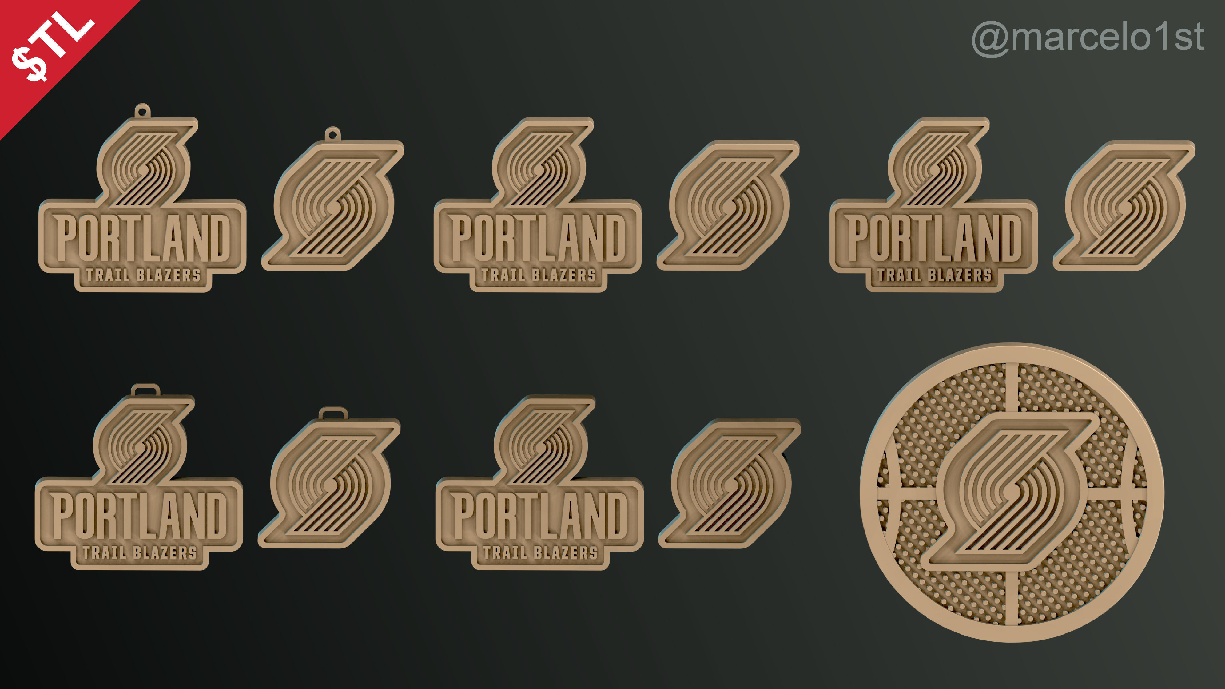 NBA NORTHWEST - Portland Trail Blazers Pack 3D print model_4