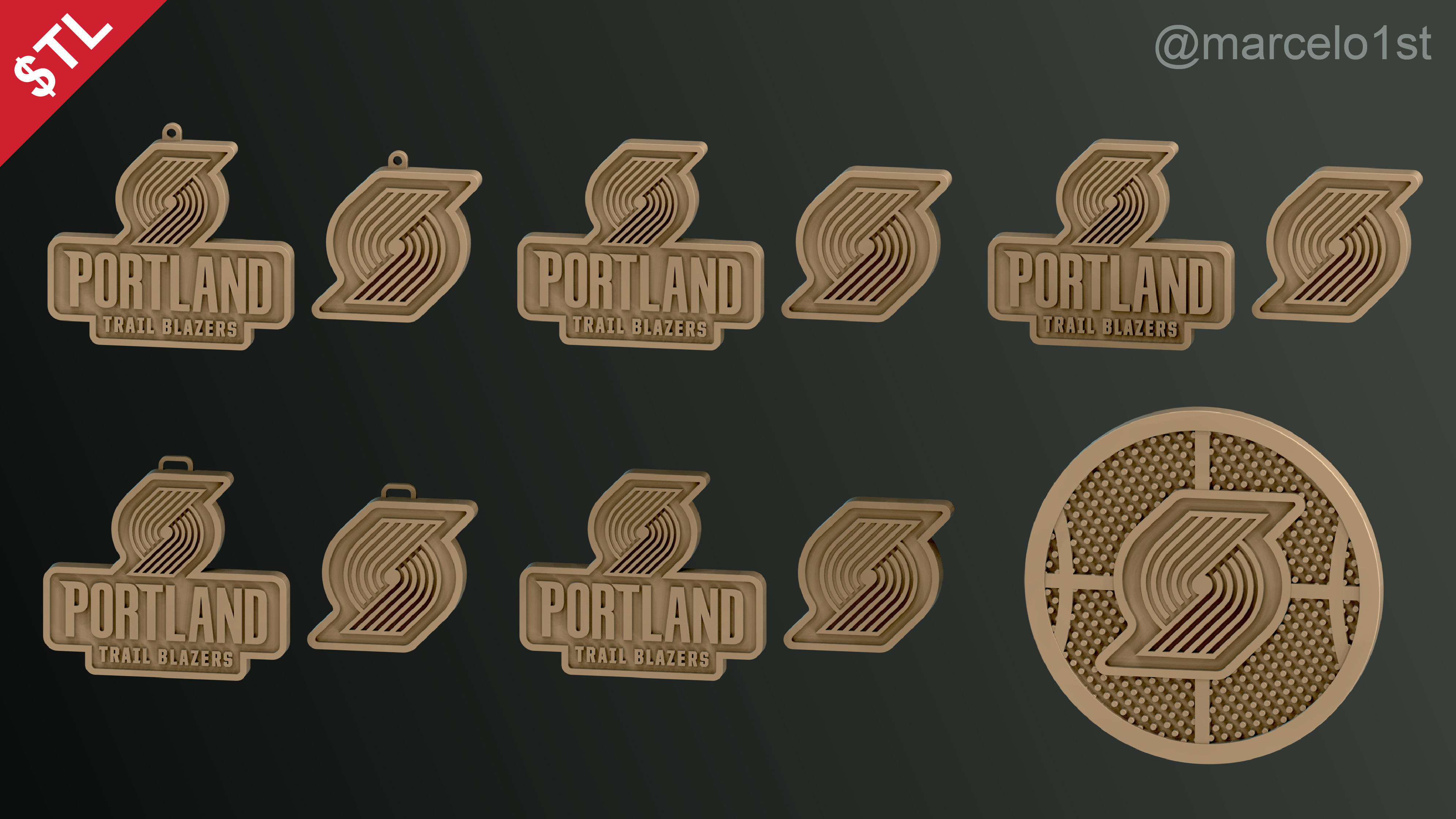 NBA NORTHWEST - Portland Trail Blazers Pack 3D print model_7