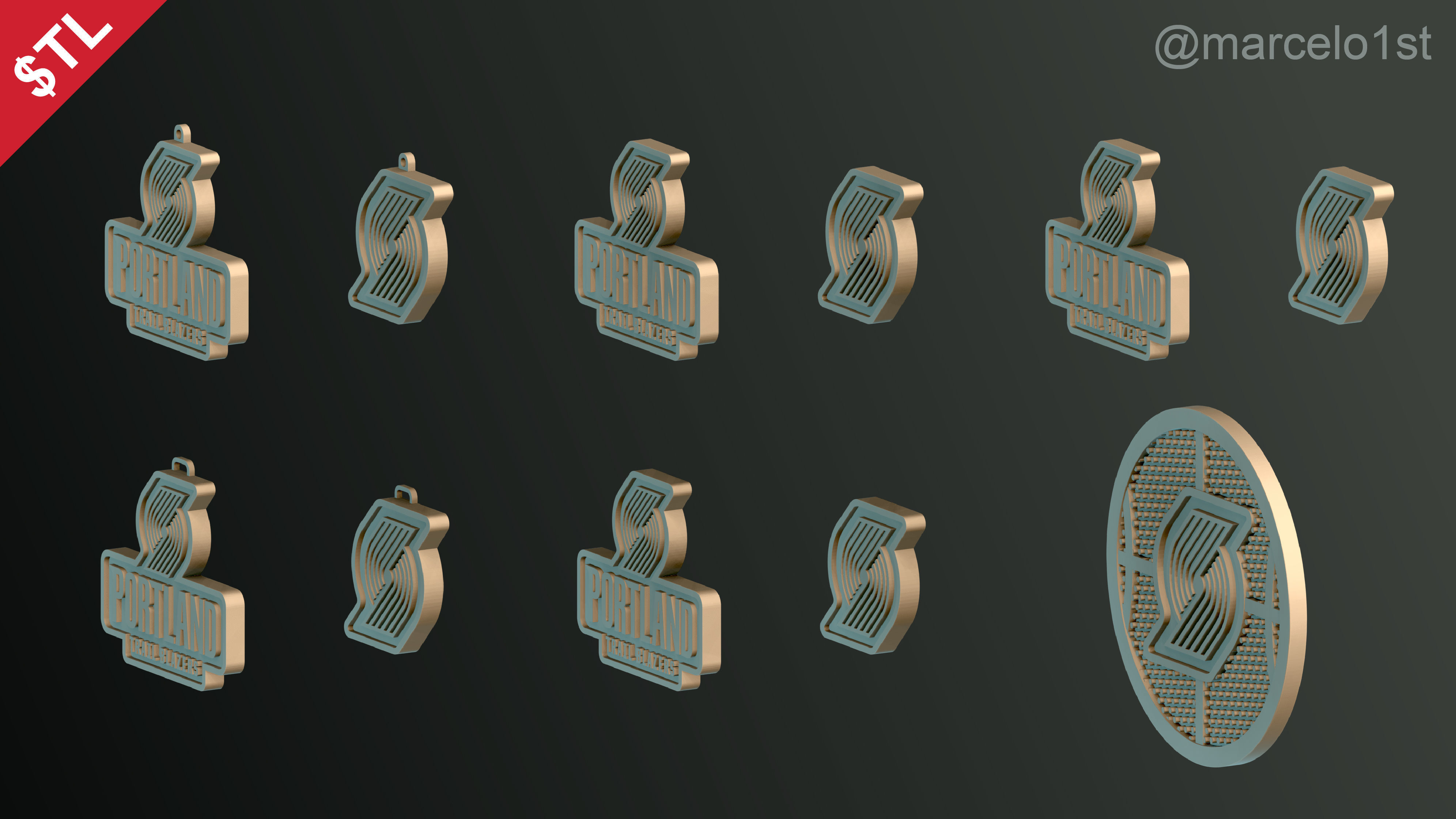 NBA NORTHWEST - Portland Trail Blazers Pack 3D print model_13
