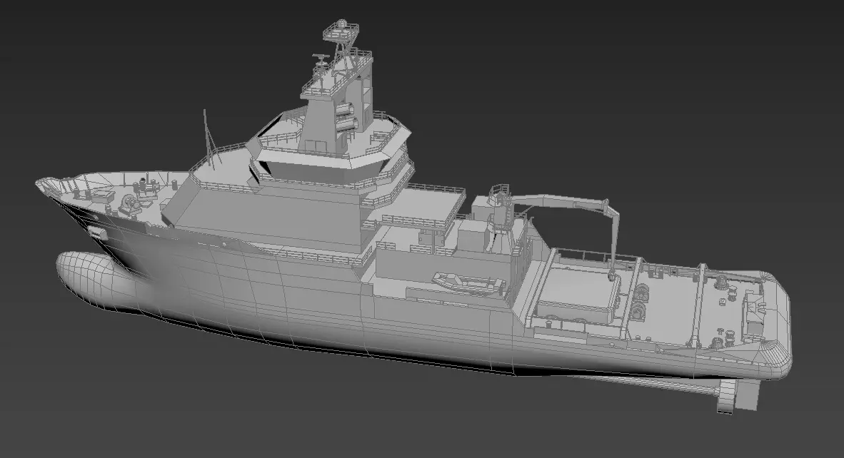 Tugboat 3D print model_0