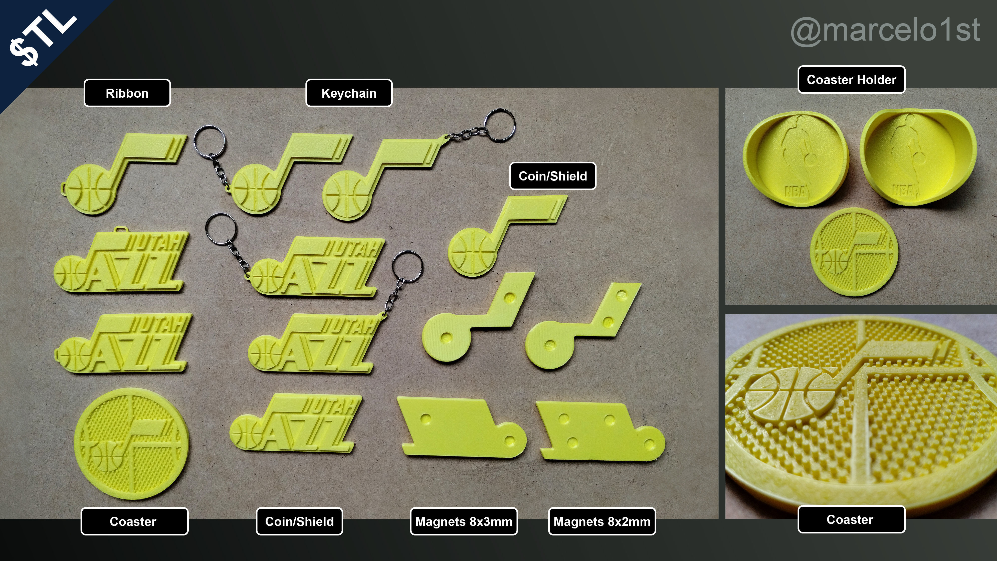 NBA NORTHWEST - Utah Jazz Pack 3D print model_1