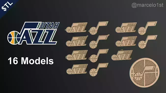 NBA NORTHWEST - Utah Jazz Pack 3D print model