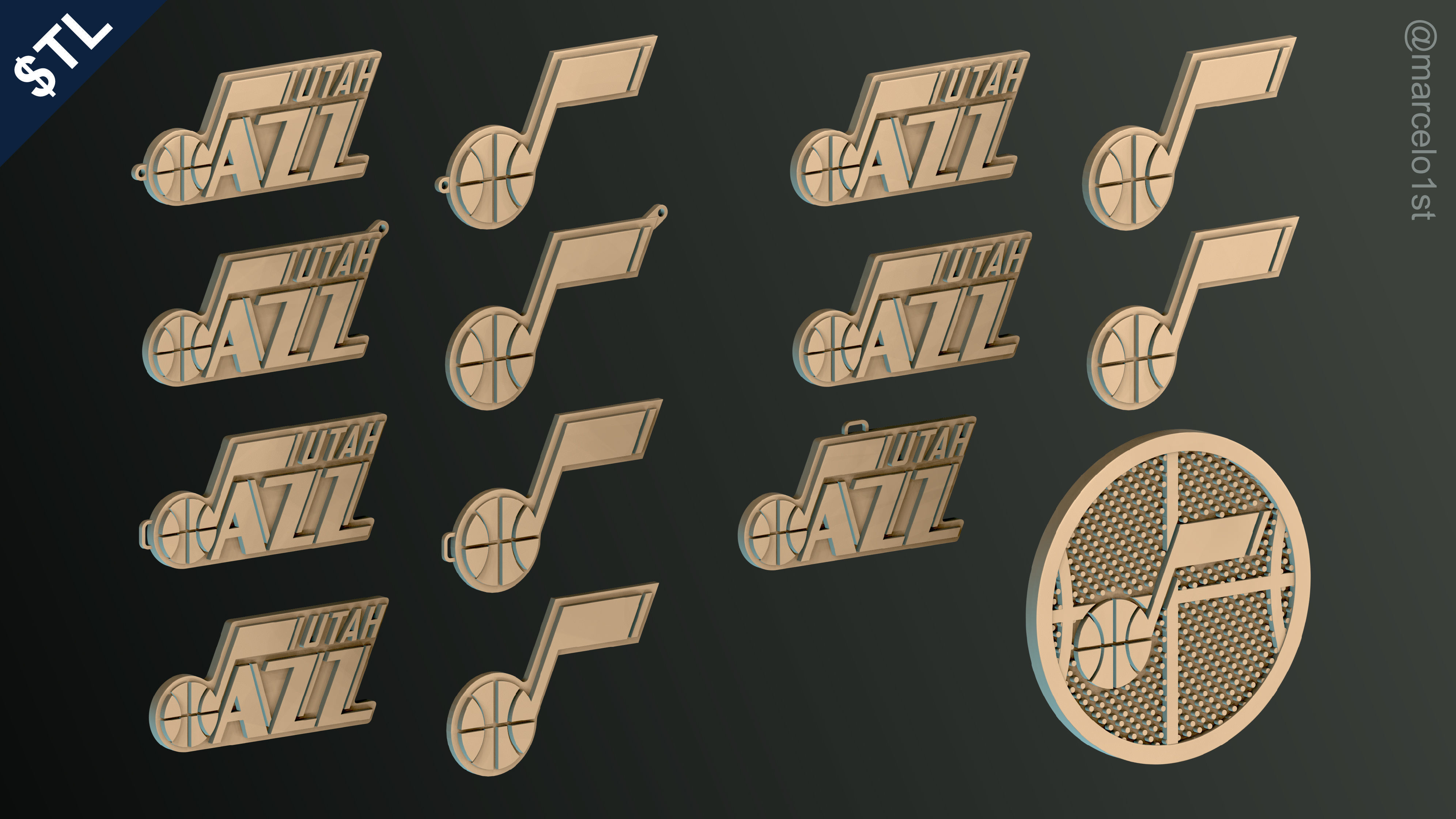 NBA NORTHWEST - Utah Jazz Pack 3D print model_34