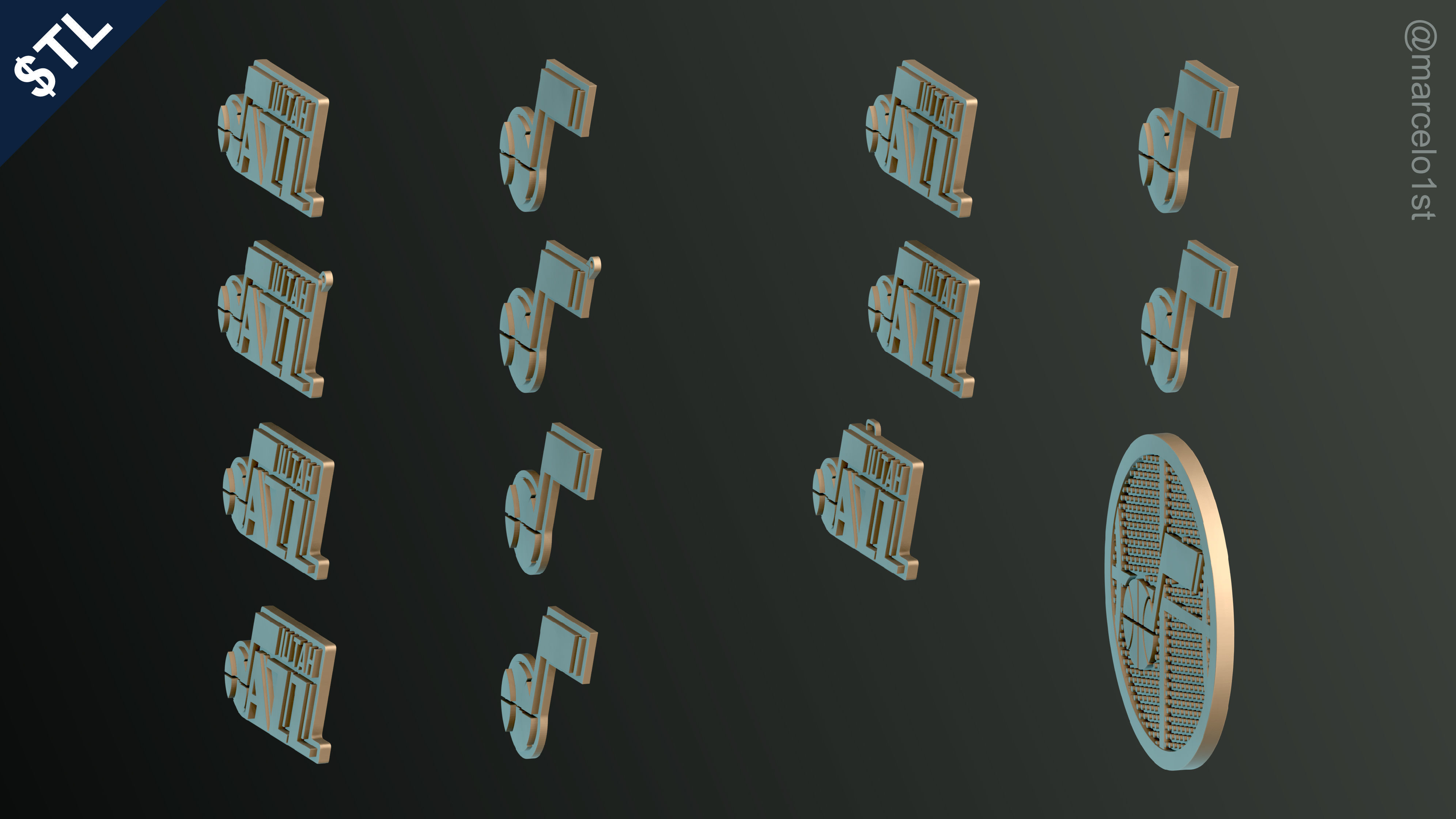 NBA NORTHWEST - Utah Jazz Pack 3D print model_14