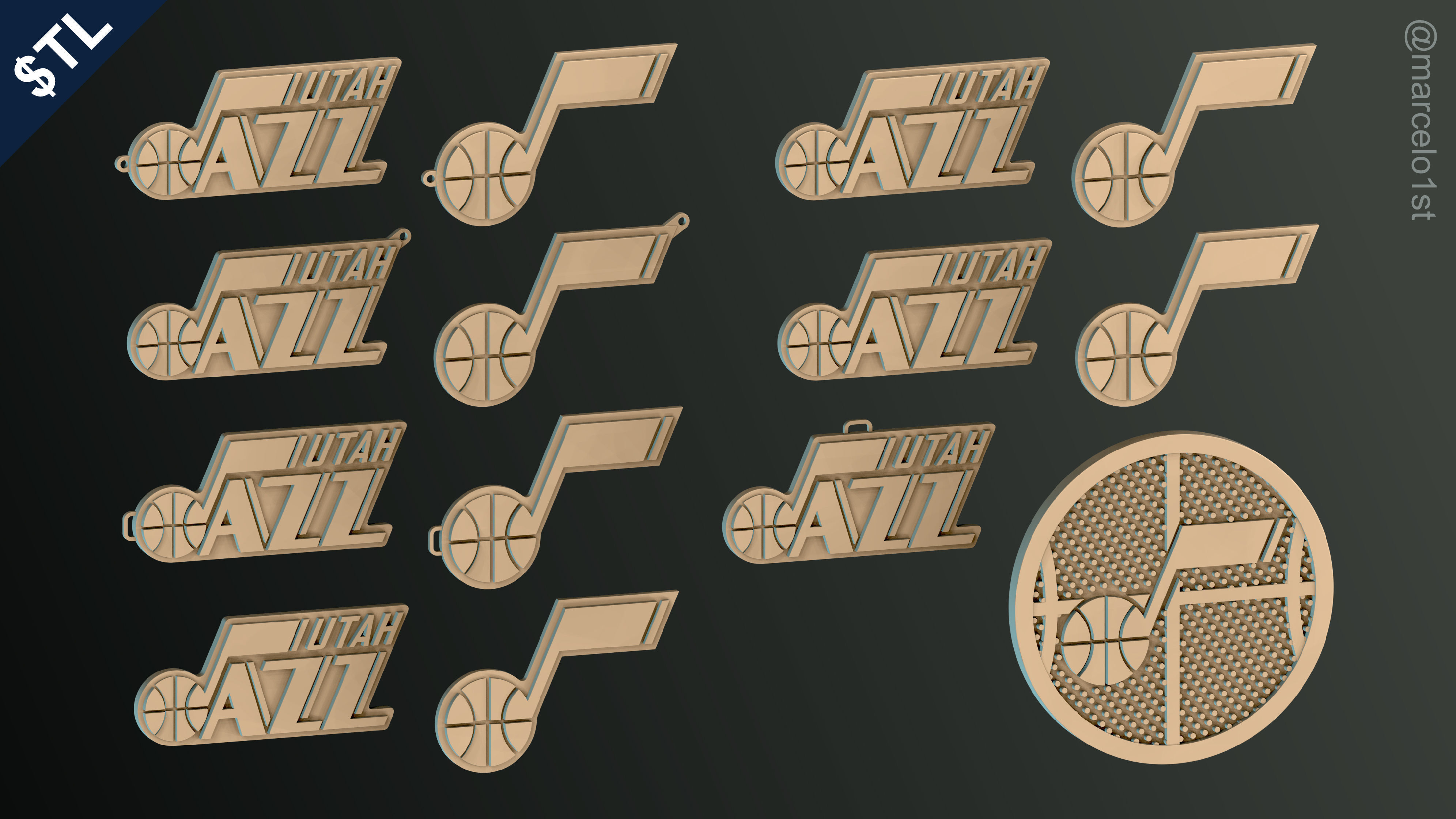 NBA NORTHWEST - Utah Jazz Pack 3D print model_36