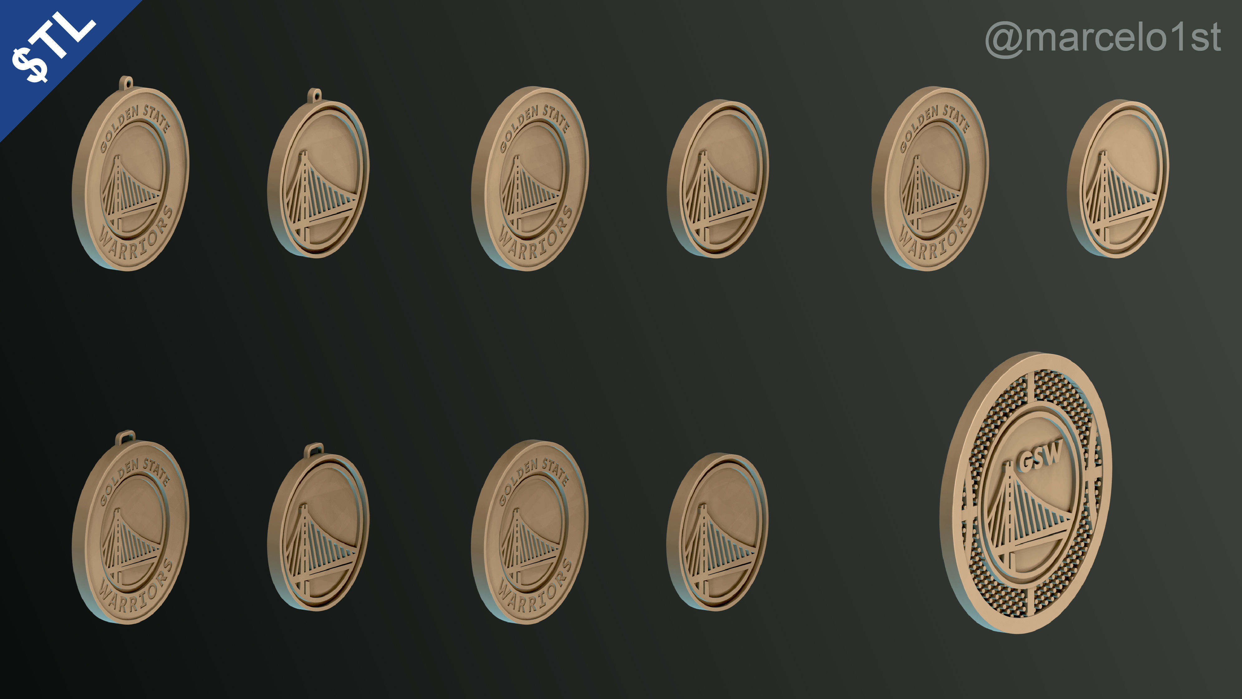NBA PACIFIC - Golden State Warriors Pack 3D print model_32