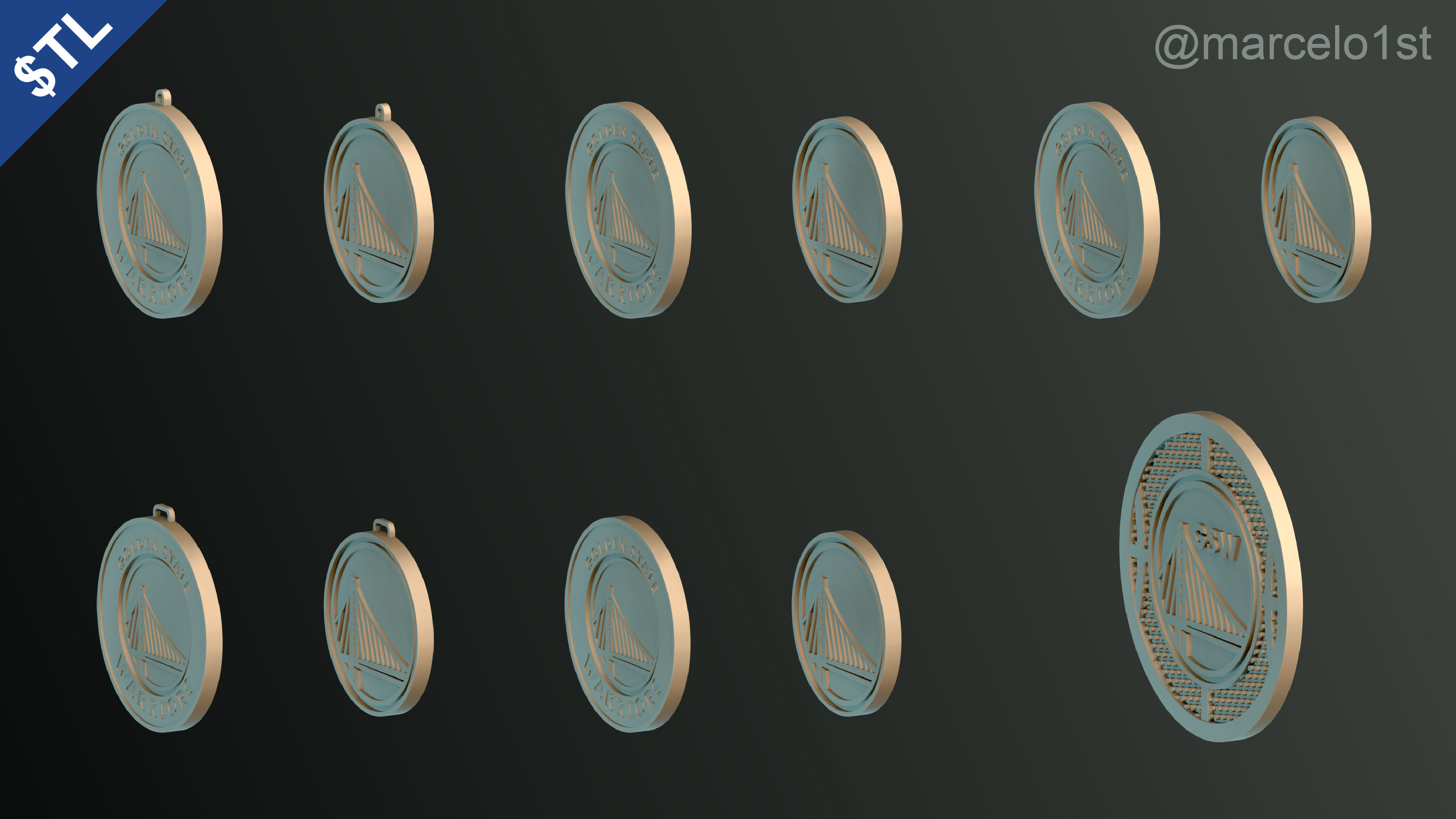 NBA PACIFIC - Golden State Warriors Pack 3D print model_13