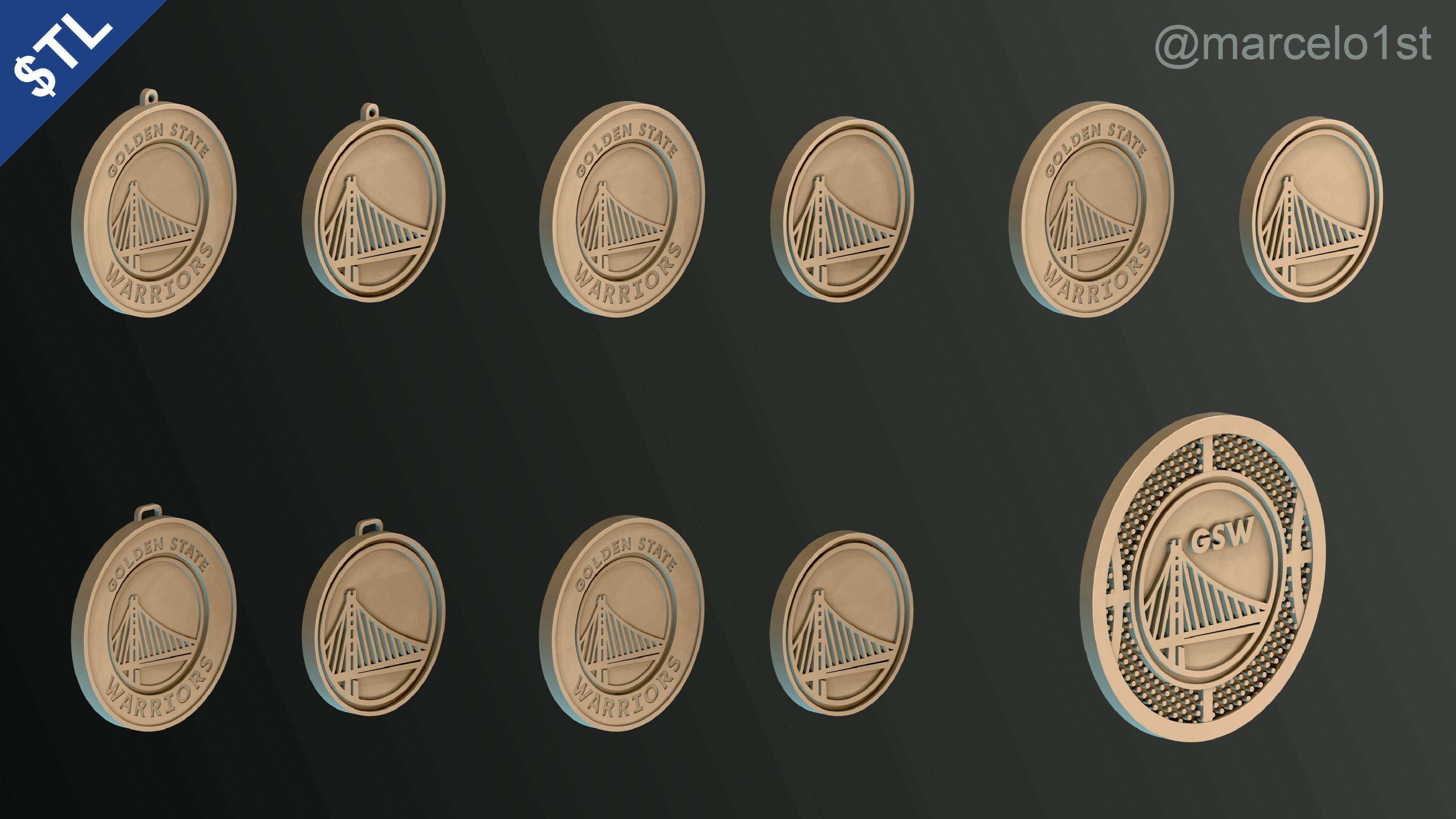NBA PACIFIC - Golden State Warriors Pack 3D print model_33