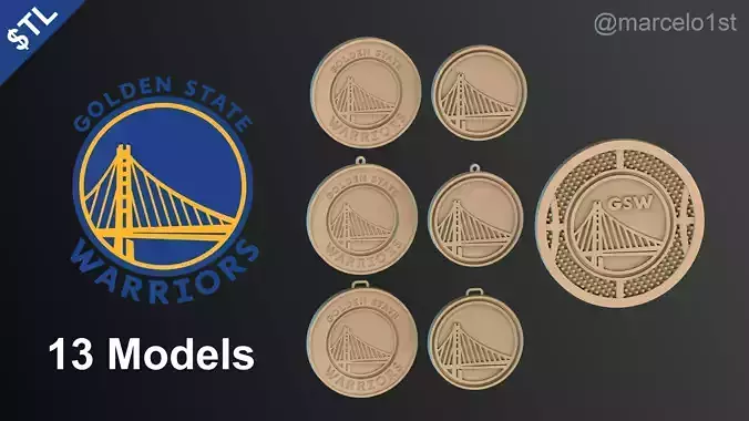NBA PACIFIC - Golden State Warriors Pack 3D print model