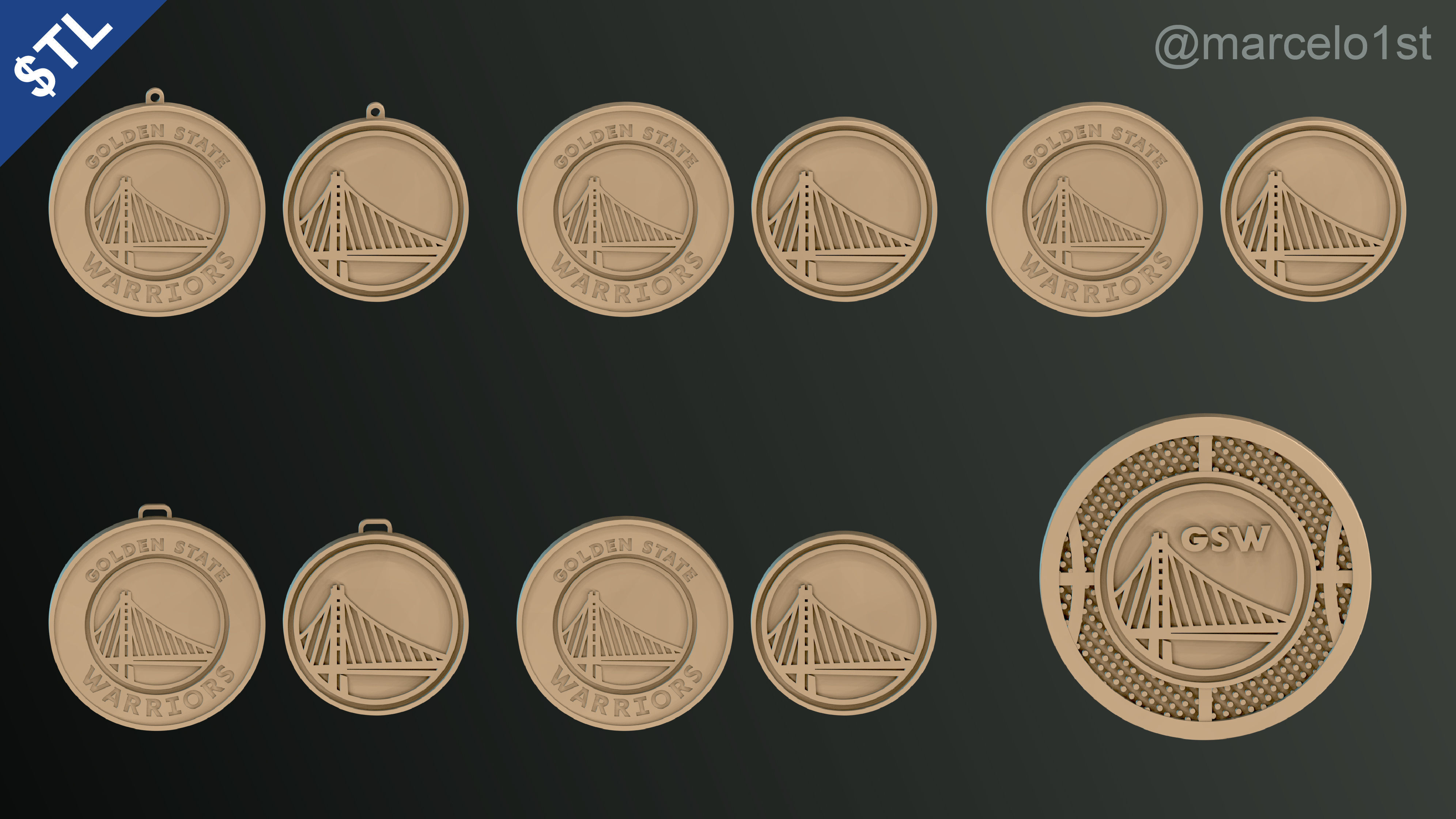 NBA PACIFIC - Golden State Warriors Pack 3D print model_39