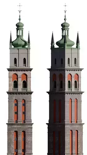 Korniakta tower Low-poly 3D model