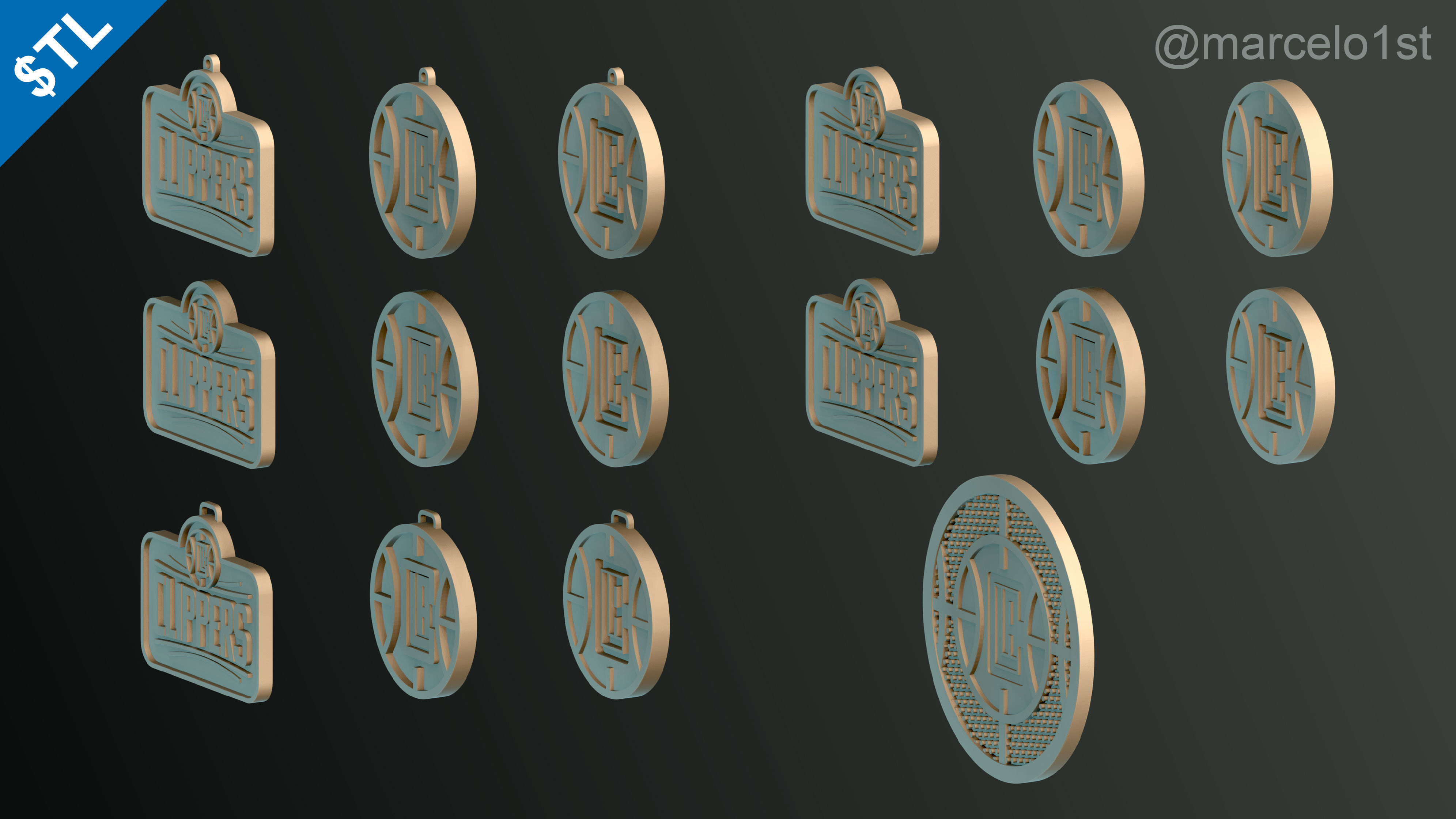 NBA PACIFIC - Los Angeles Clippers Pack 3D print model_13