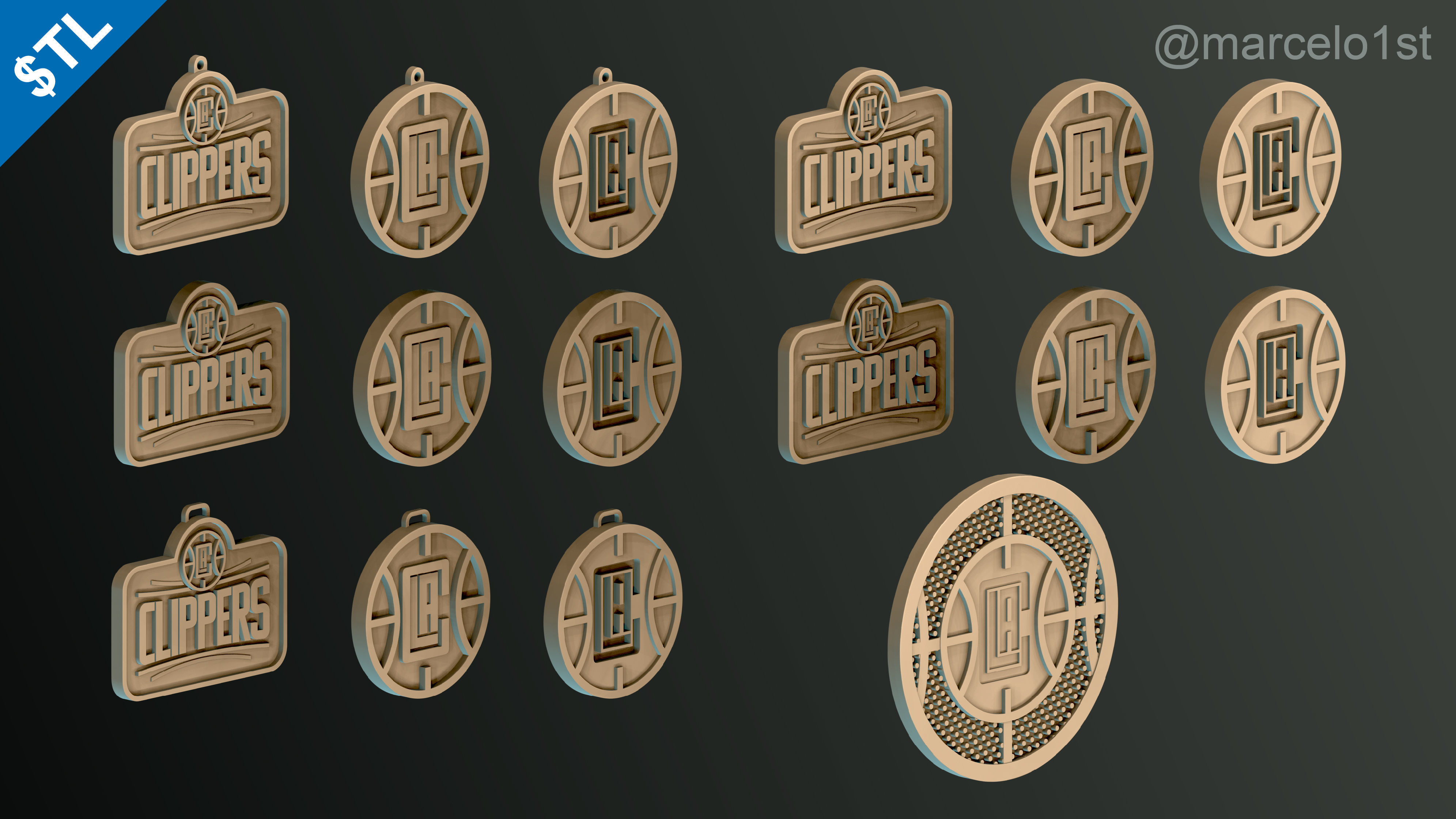 NBA PACIFIC - Los Angeles Clippers Pack 3D print model_33