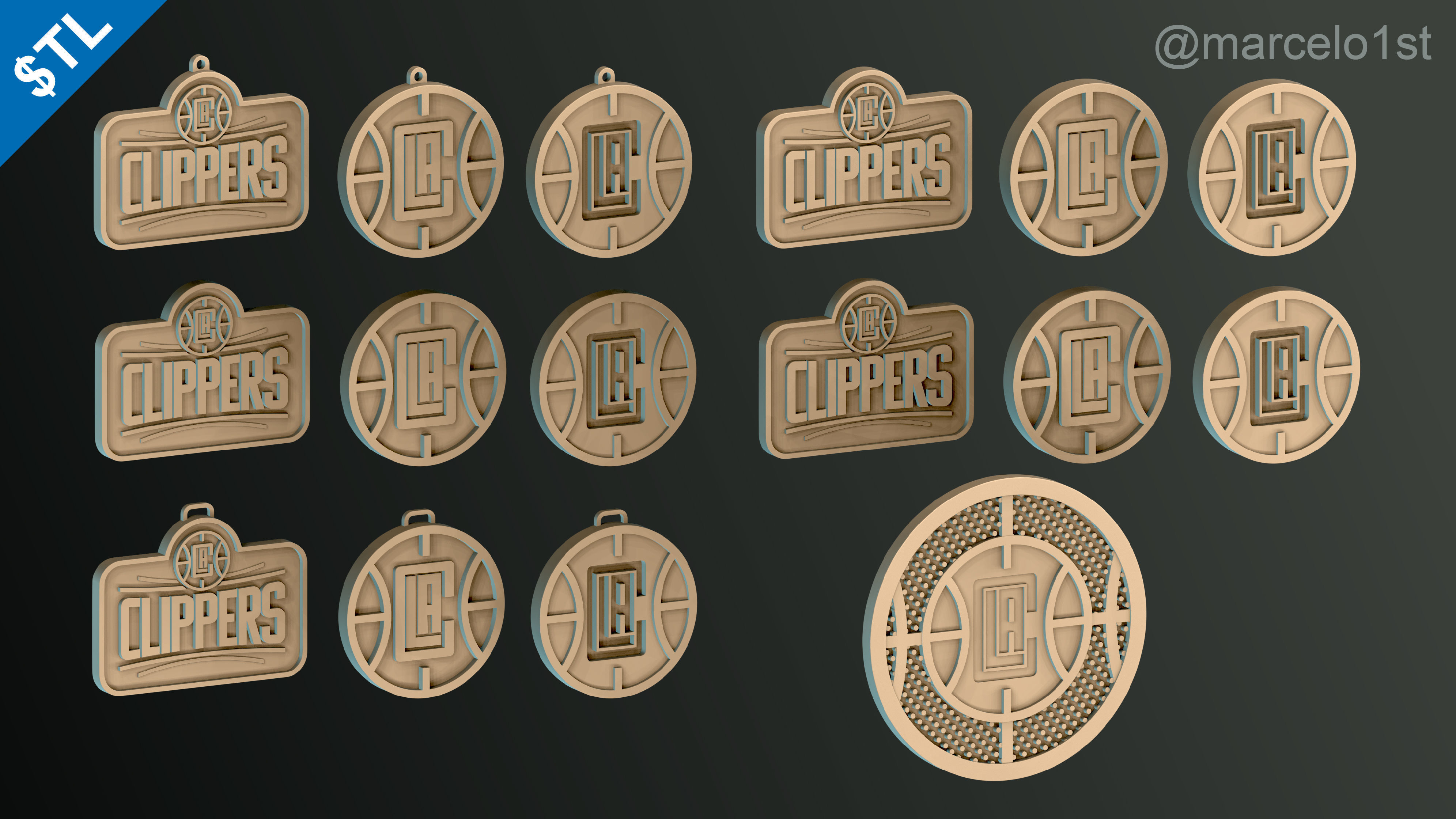 NBA PACIFIC - Los Angeles Clippers Pack 3D print model_35