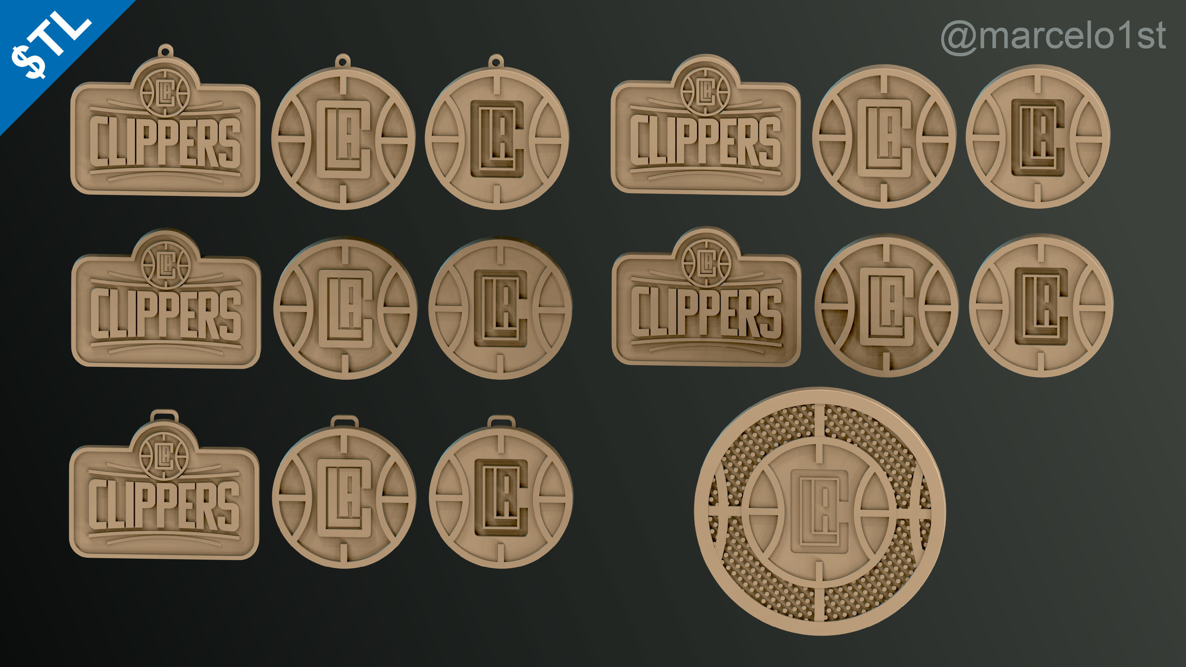 NBA PACIFIC - Los Angeles Clippers Pack 3D print model_42