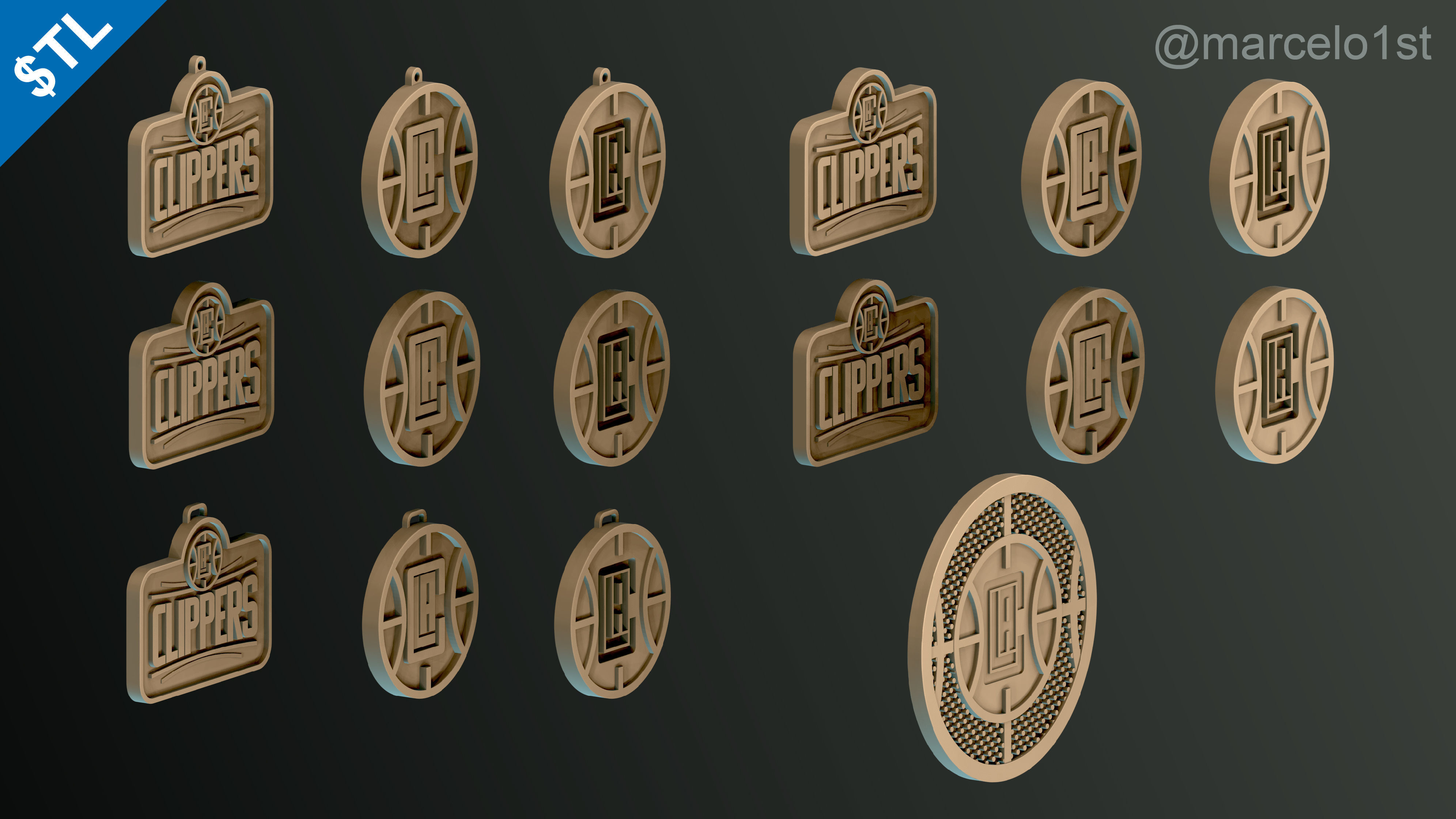 NBA PACIFIC - Los Angeles Clippers Pack 3D print model_32