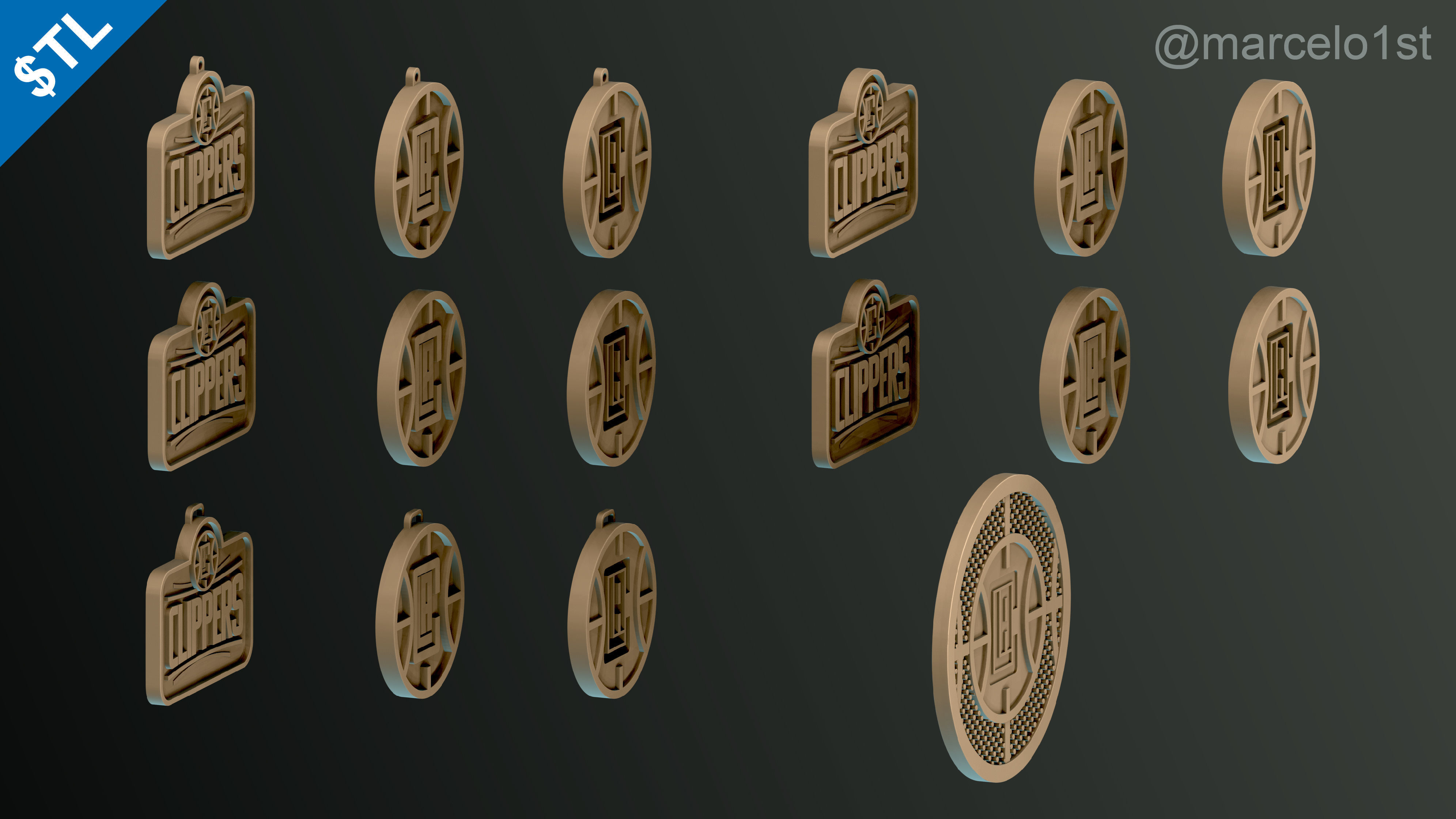 NBA PACIFIC - Los Angeles Clippers Pack 3D print model_31