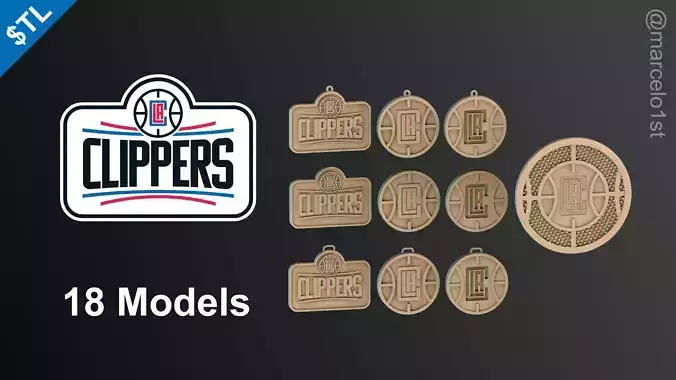 NBA PACIFIC - Los Angeles Clippers Pack 3D print model